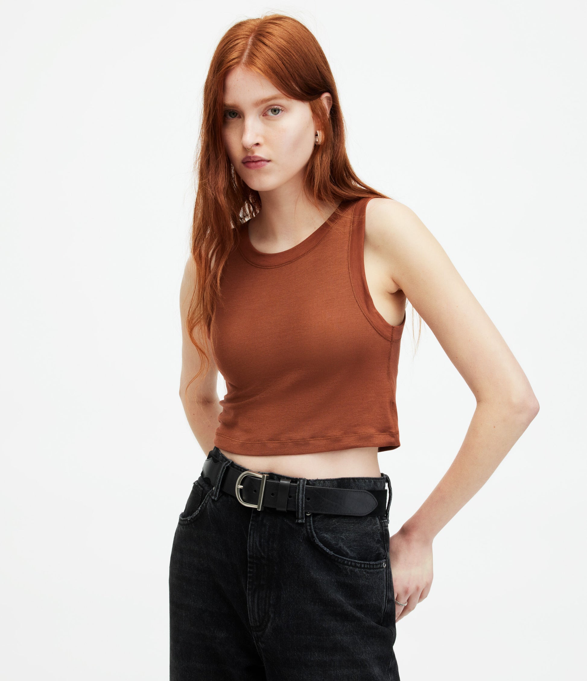 Rina Cropped Tank - AllSaints Hong Kong