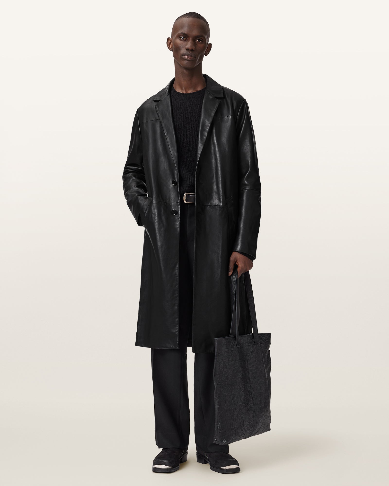 Black Color Marais Coat from AllSaints