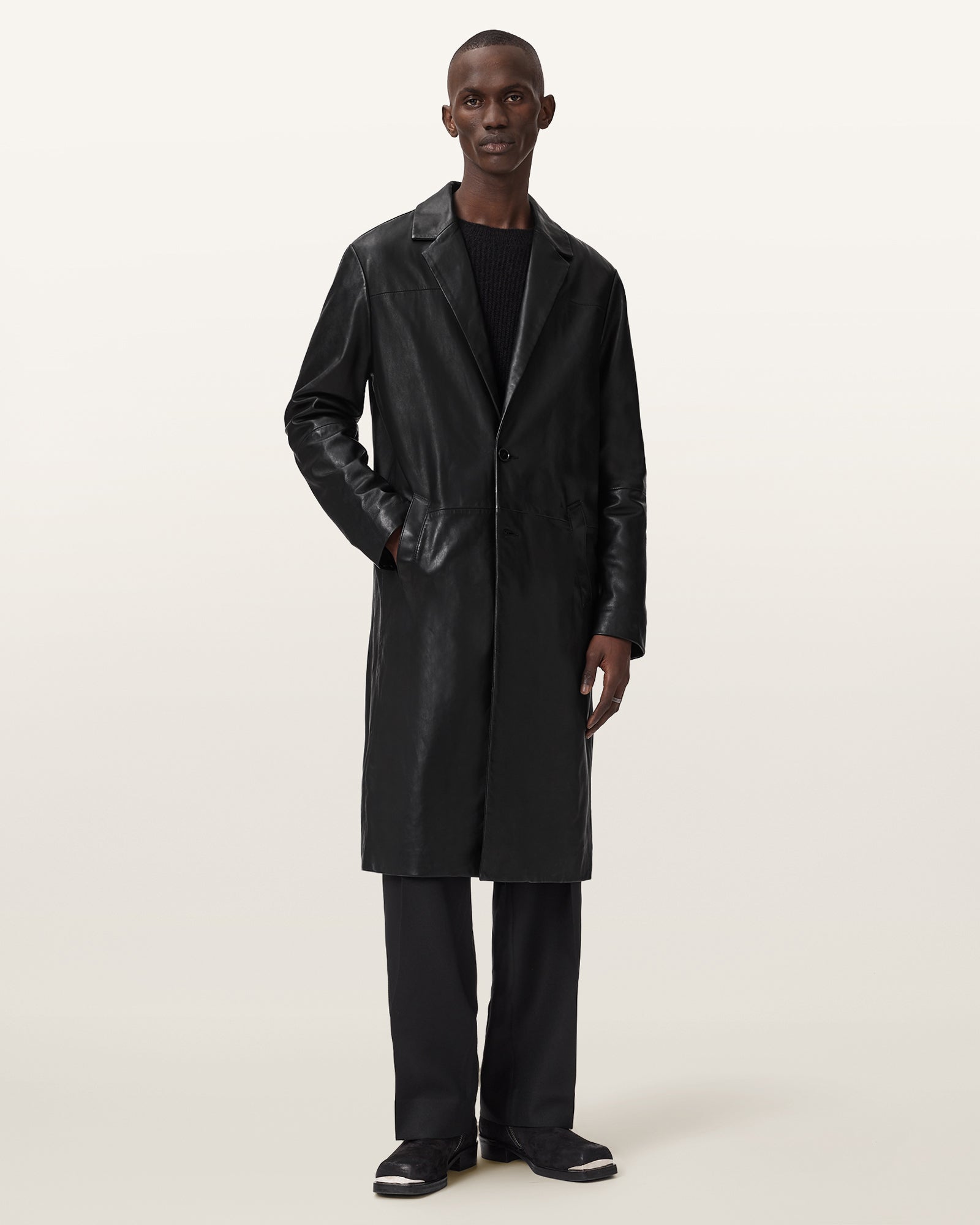 Black Color Marais Coat from AllSaints