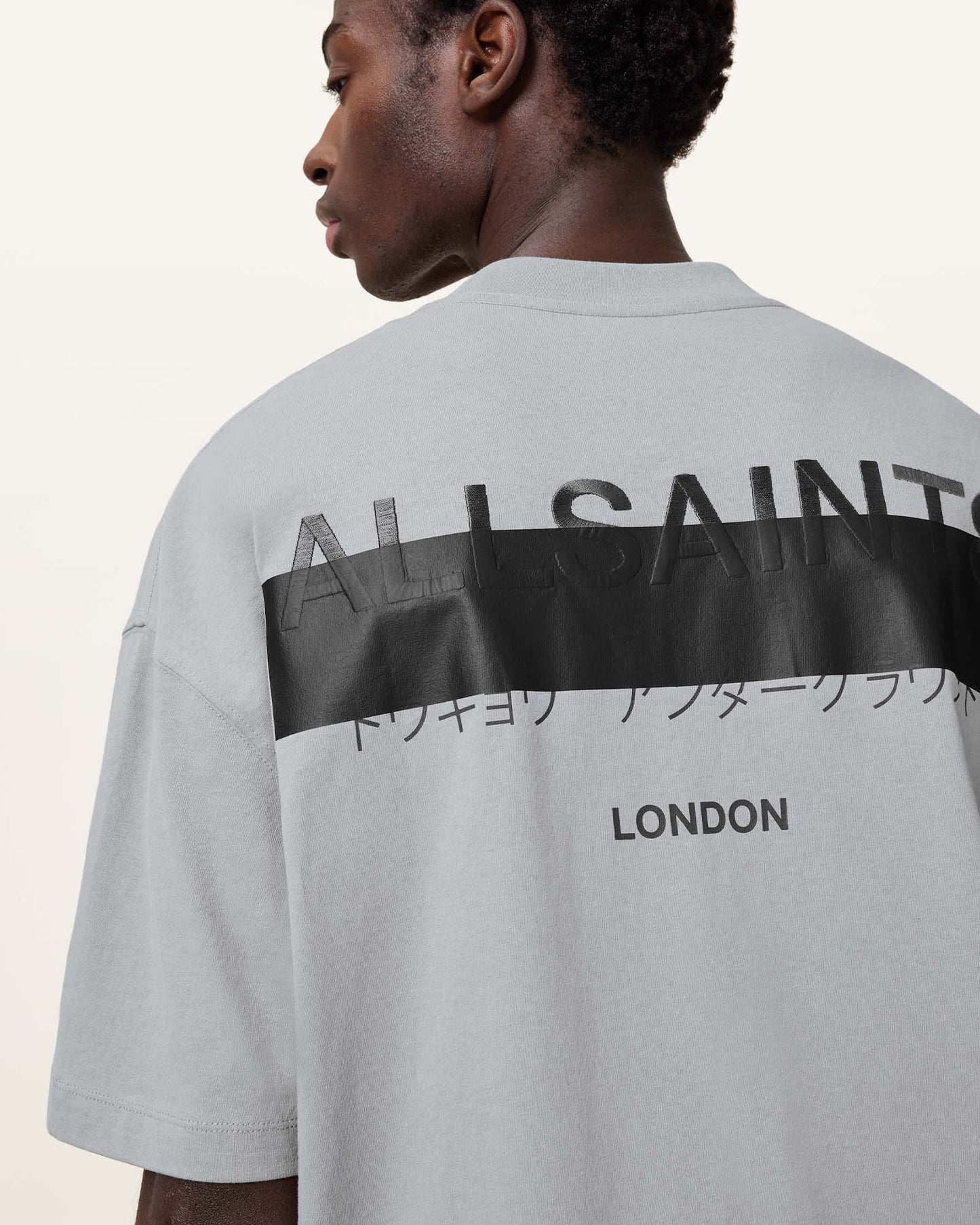 MACHINE GREY Color Redact SS Crew from AllSaints