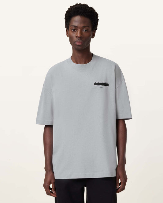 MACHINE GREY Color Redact SS Crew from AllSaints