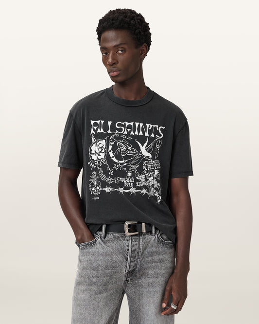 Washed Black Color Chingford SS Crew from AllSaints