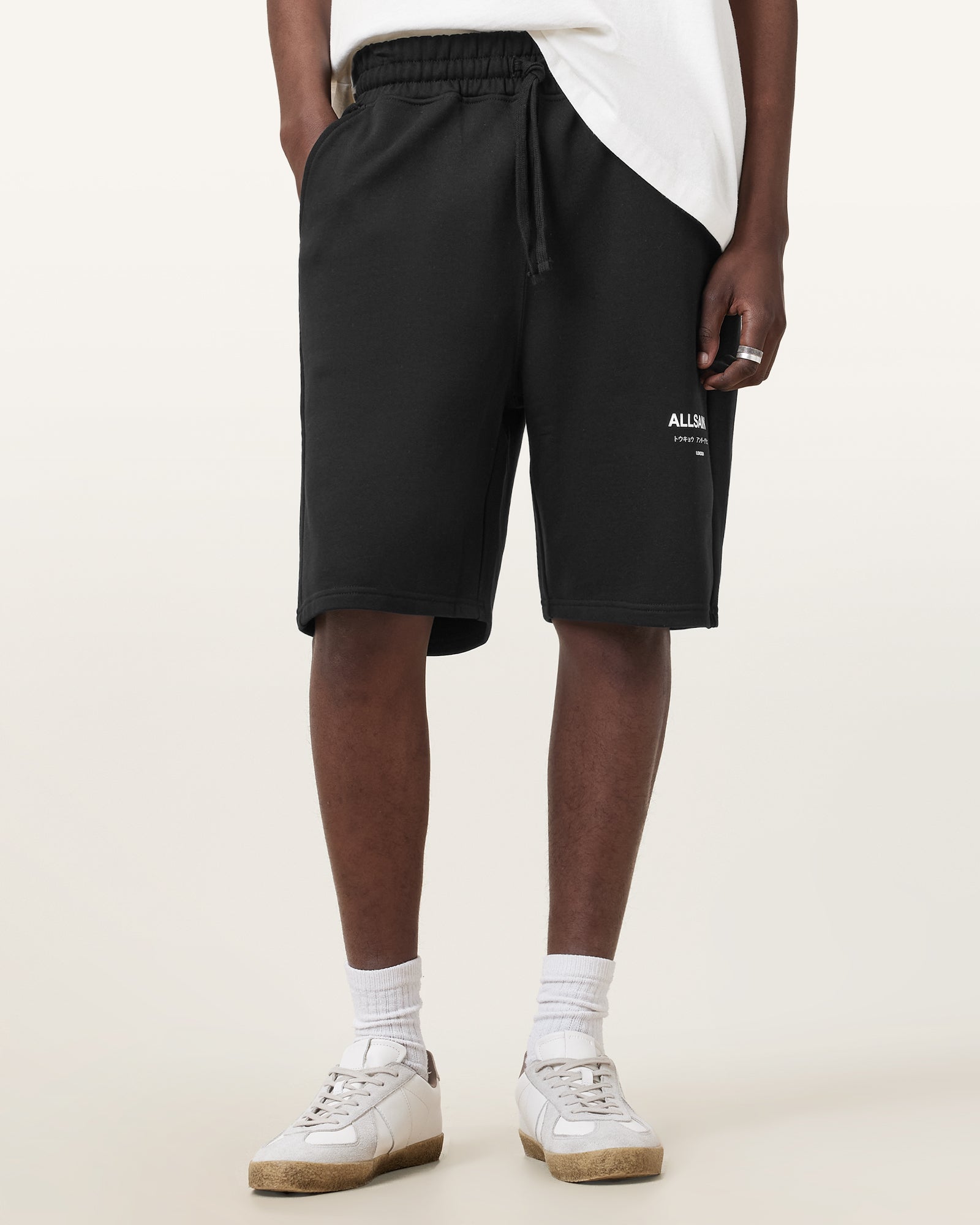 Jet Black Color Undrgrnd Sweatshort from AllSaints