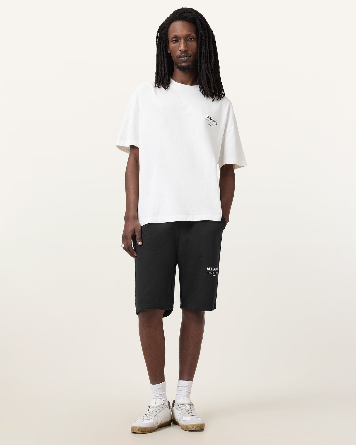 Jet Black Color Undrgrnd Sweatshort from AllSaints