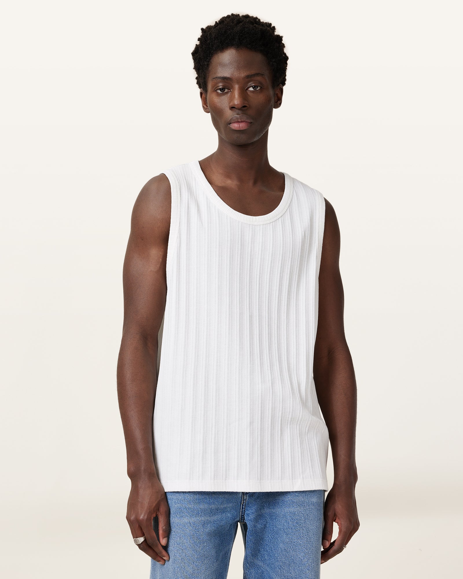 Chalk White Color Denver Vest from AllSaints