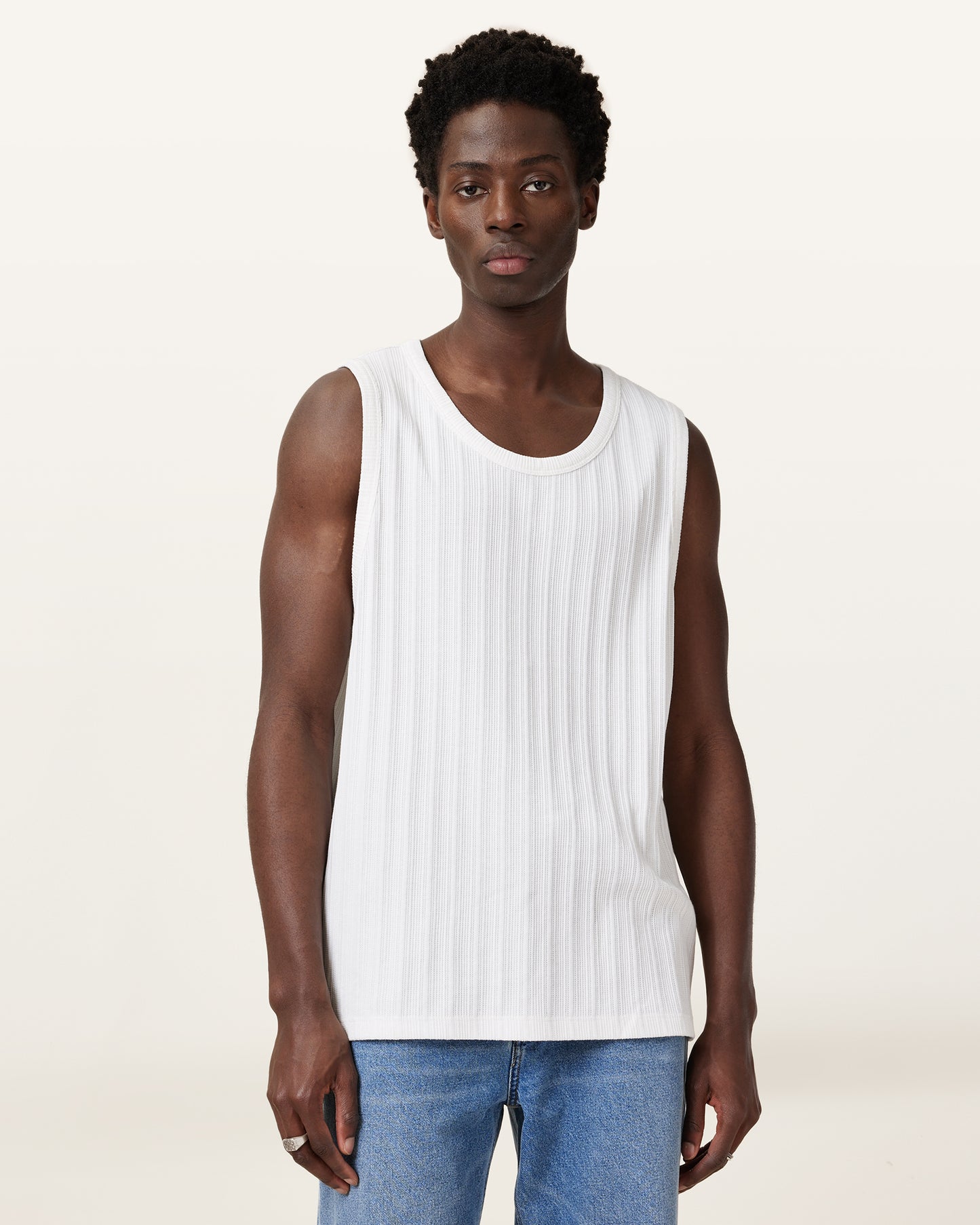 Chalk White Color Denver Vest from AllSaints