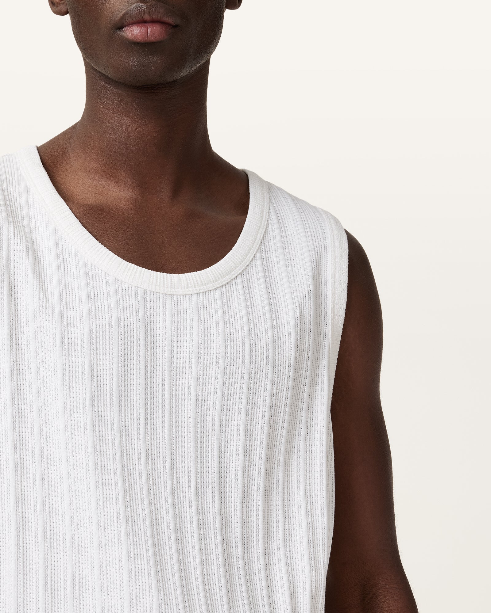 Chalk White Color Denver Vest from AllSaints