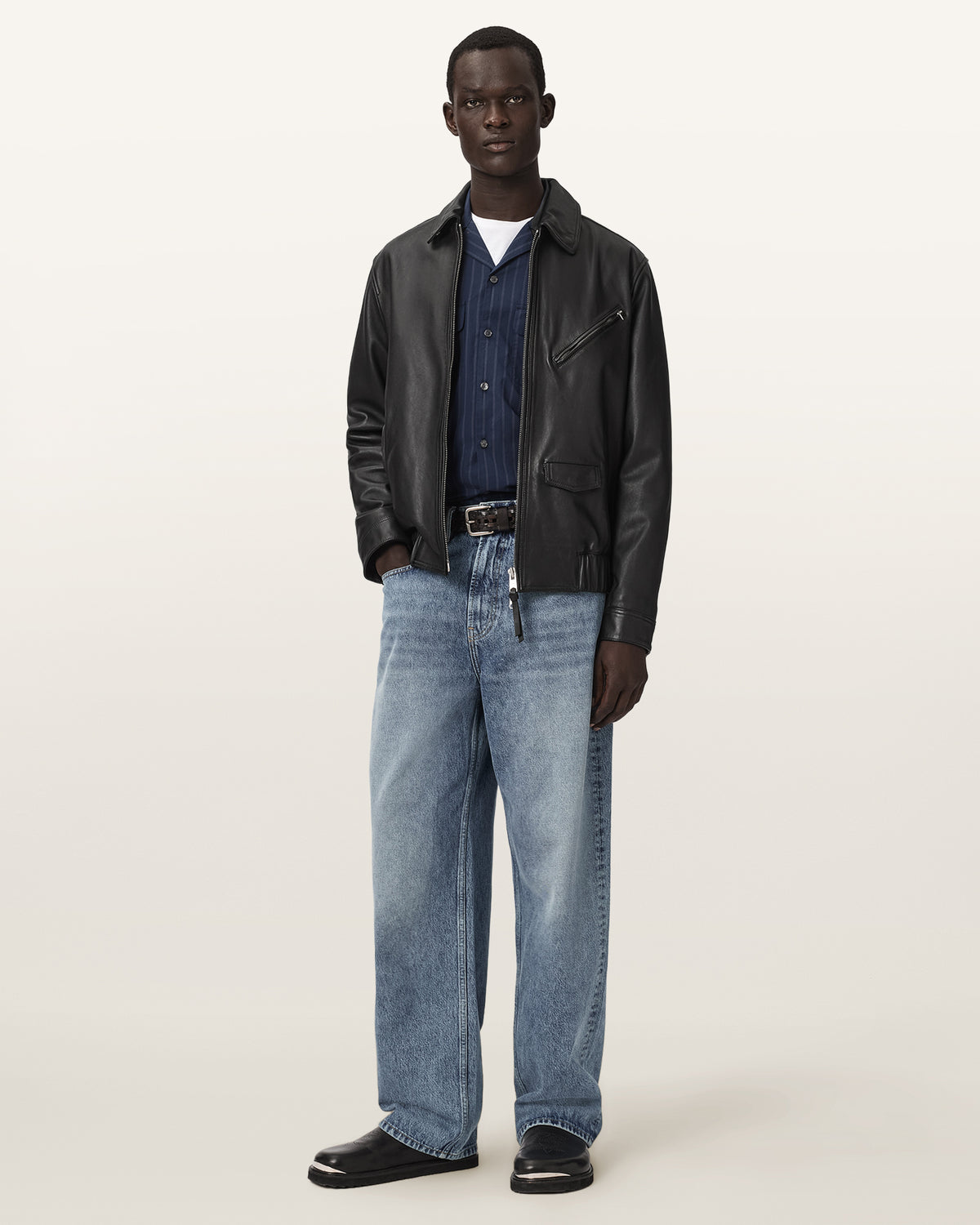 Black Color Arto Leather Jacket from AllSaints