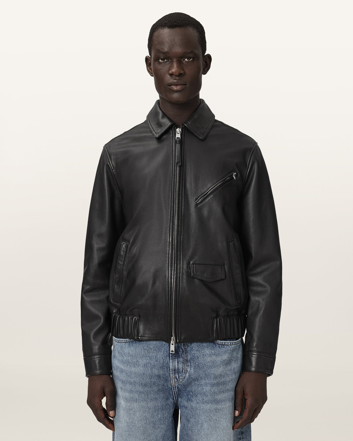 Black Color Arto Leather Jacket from AllSaints