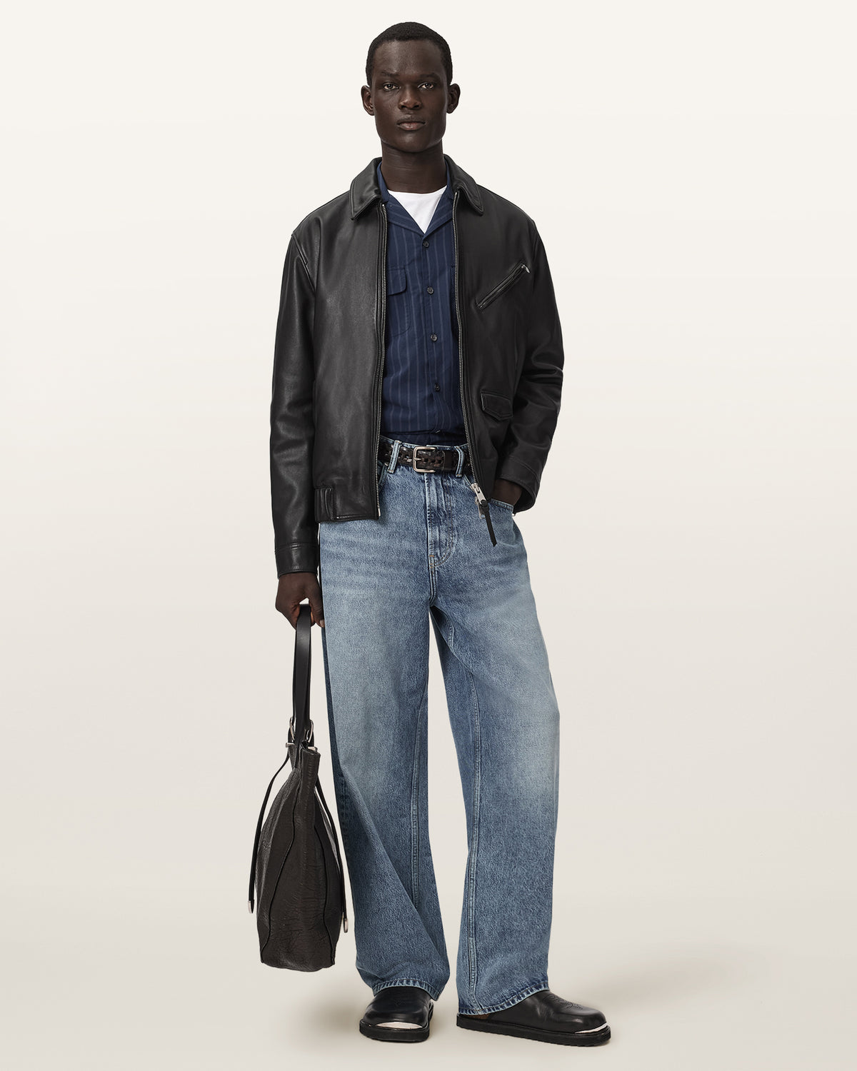 Black Color Arto Leather Jacket from AllSaints