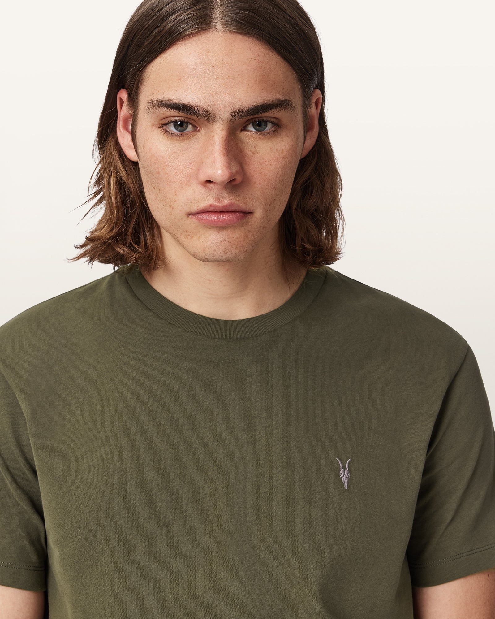 WILD GREEN Color Dexter SS Crew Tee from AllSaints