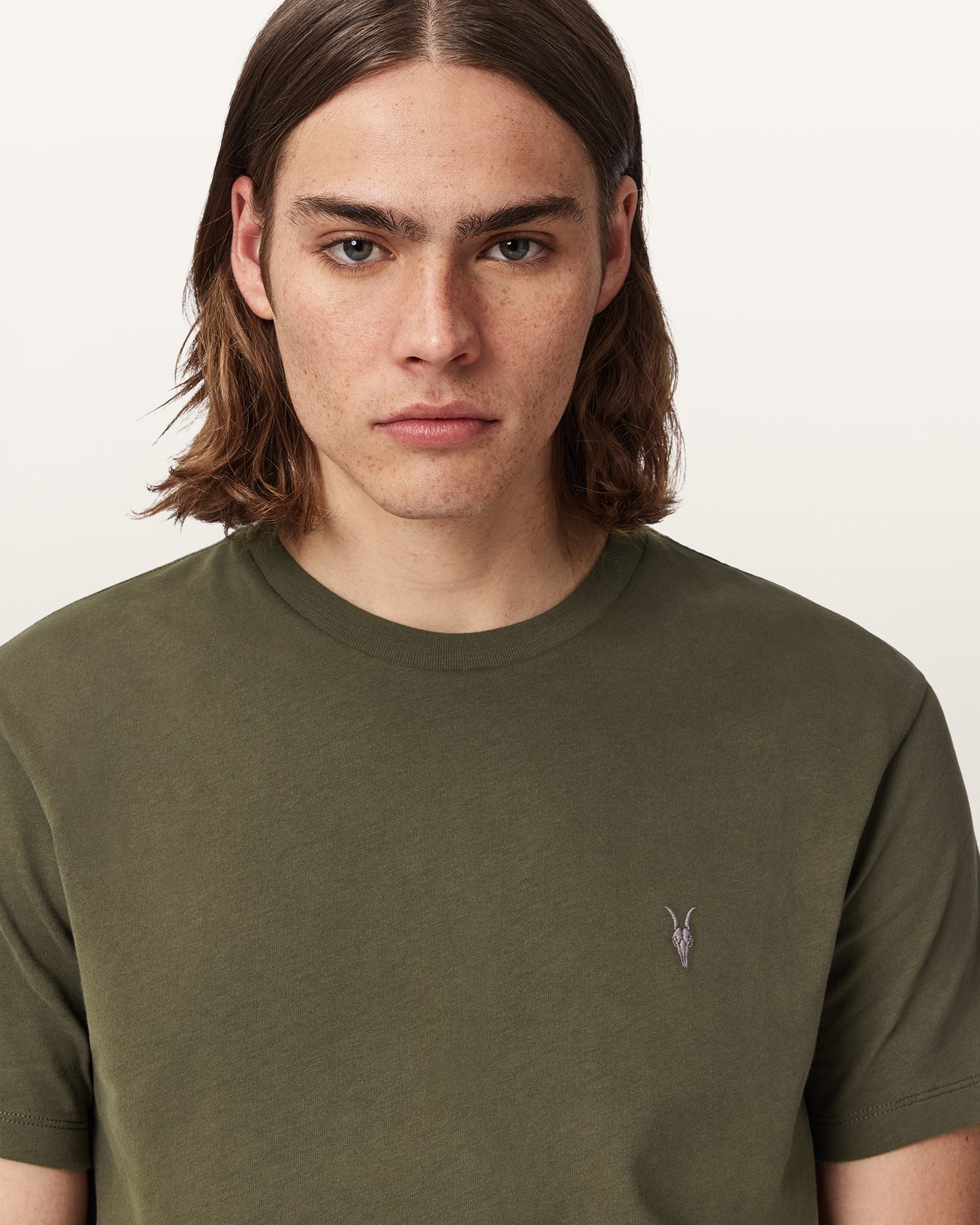 WILD GREEN Color Dexter SS Crew Tee from AllSaints