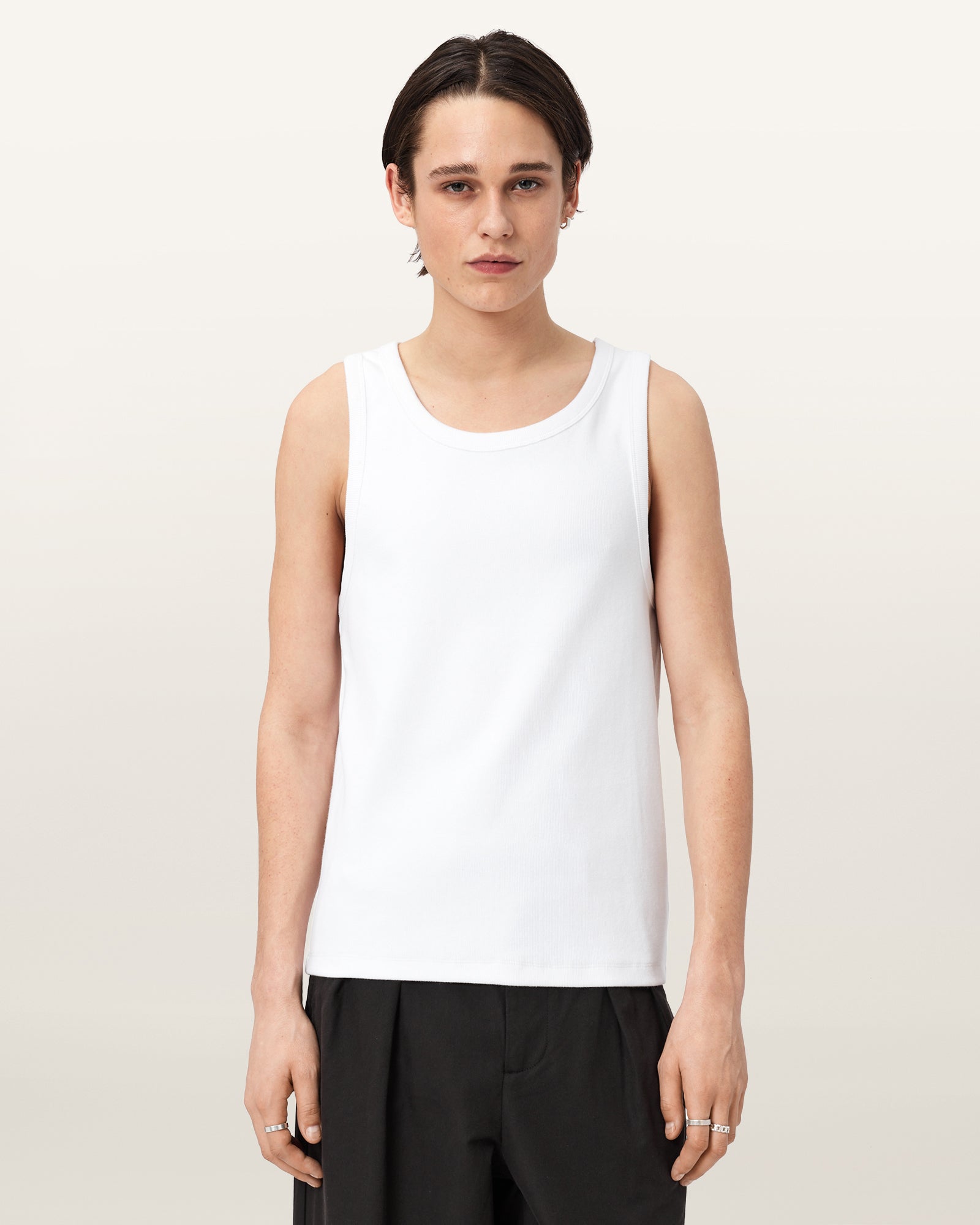 Optic White Color Axel Vest from AllSaints