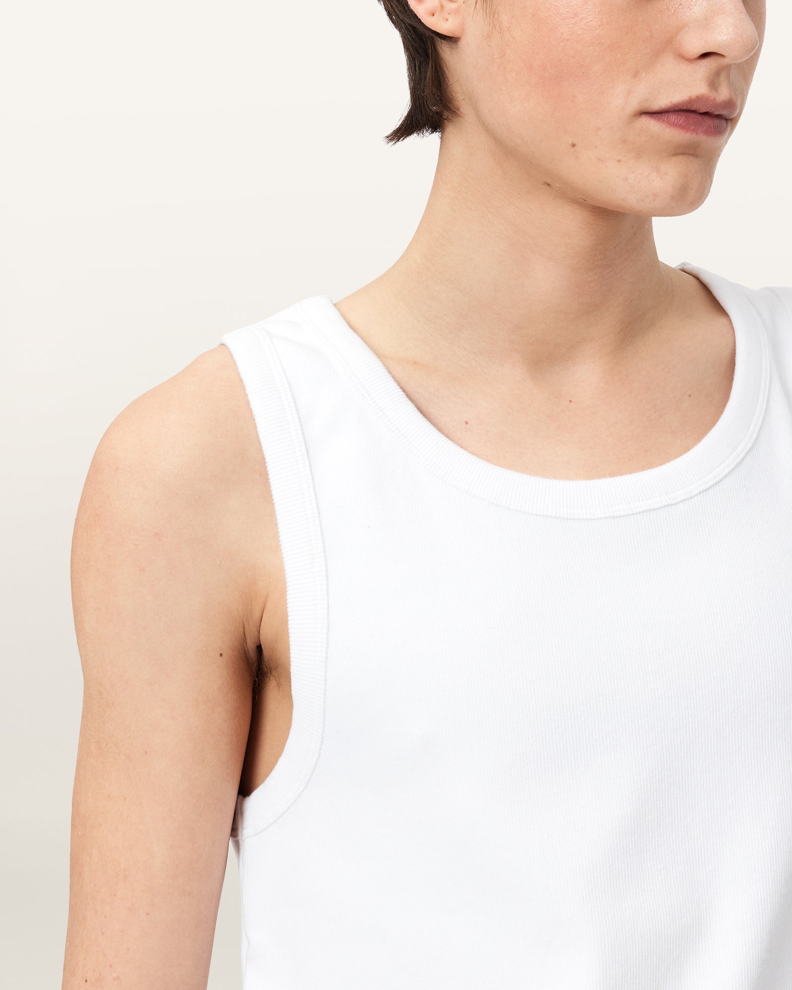 Optic White Color Axel Vest from AllSaints