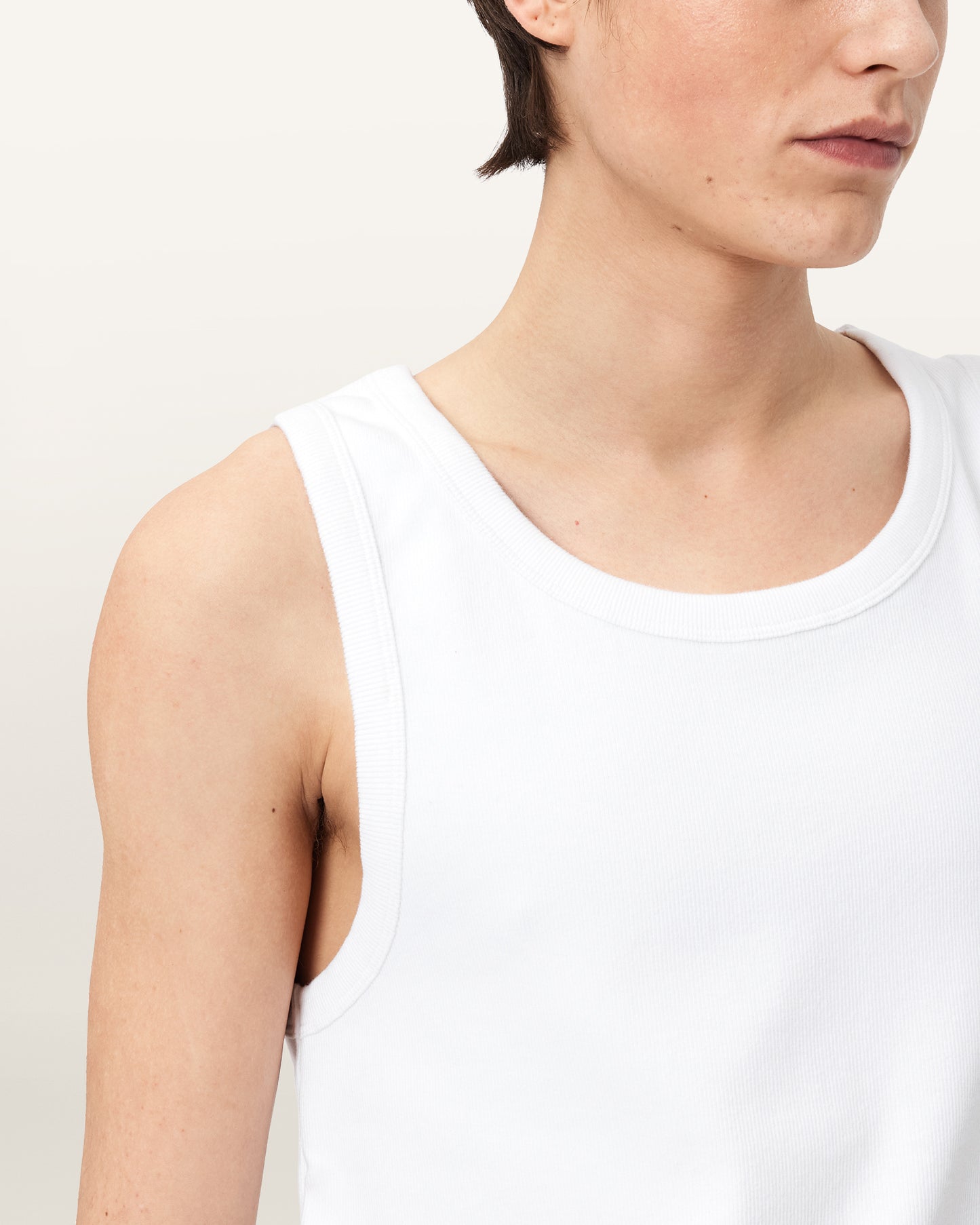 Optic White Color Axel Vest from AllSaints