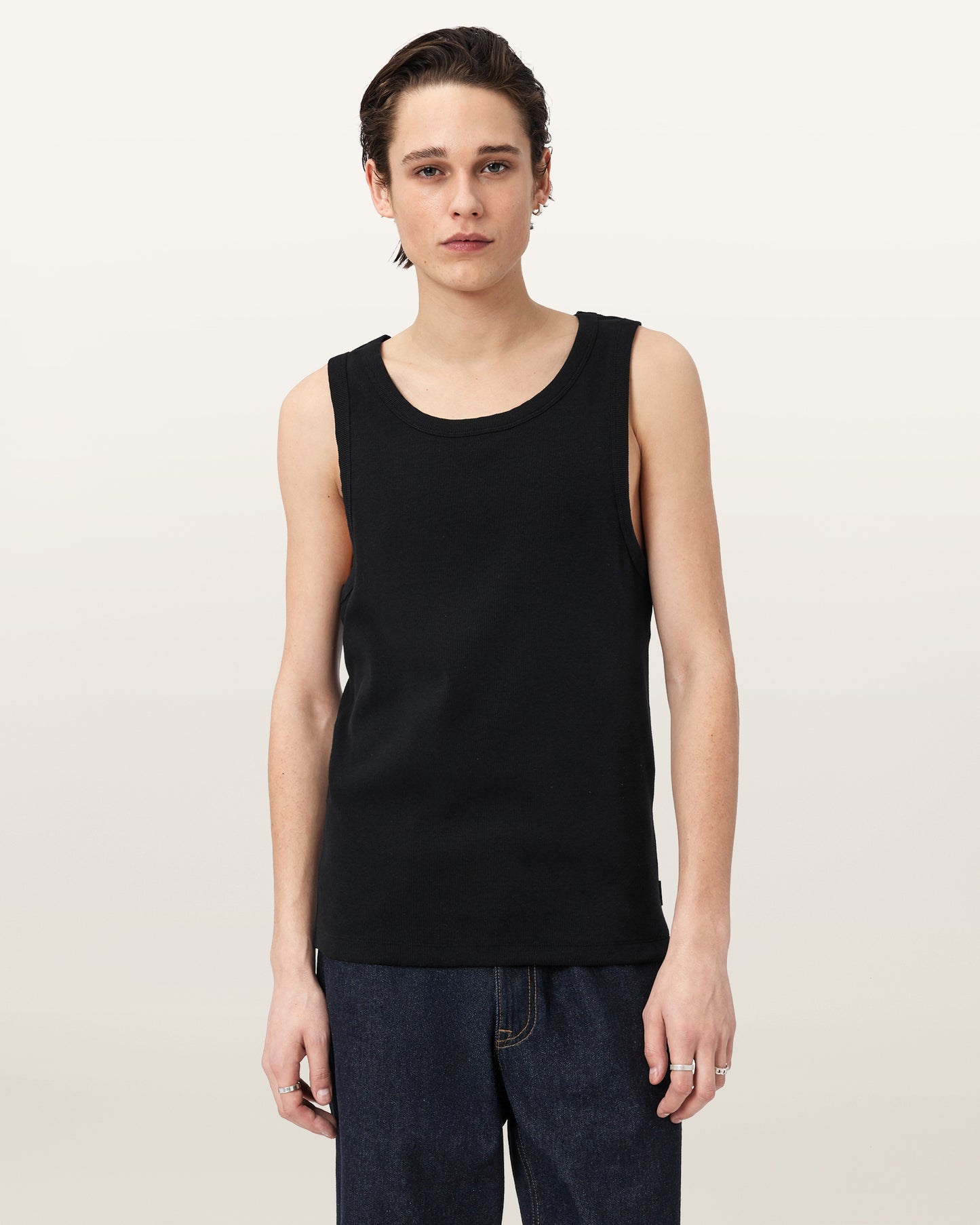 Jet Black Color Axel Vest from AllSaints
