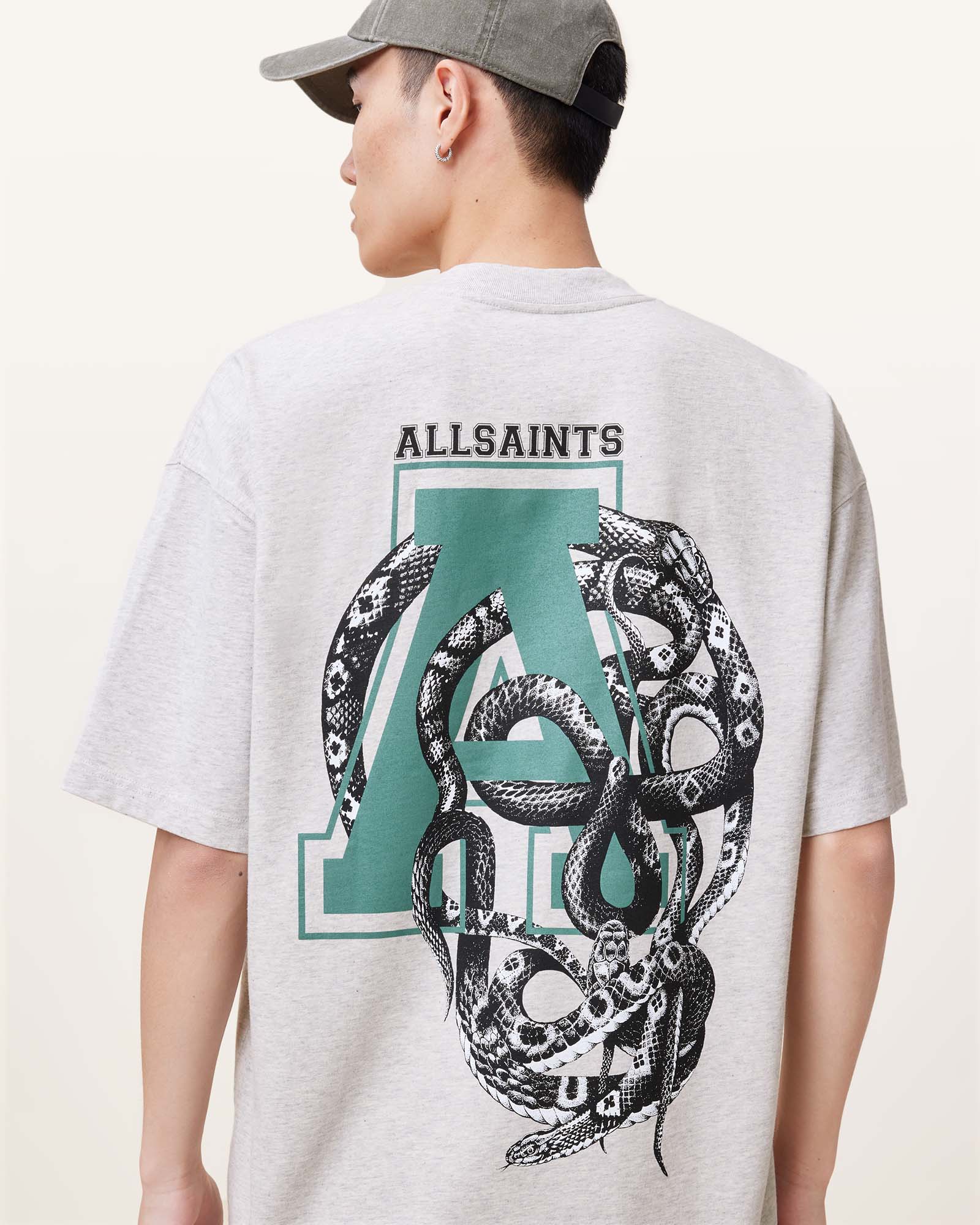 Grey Marl Color Caduceus SS Crew from AllSaints