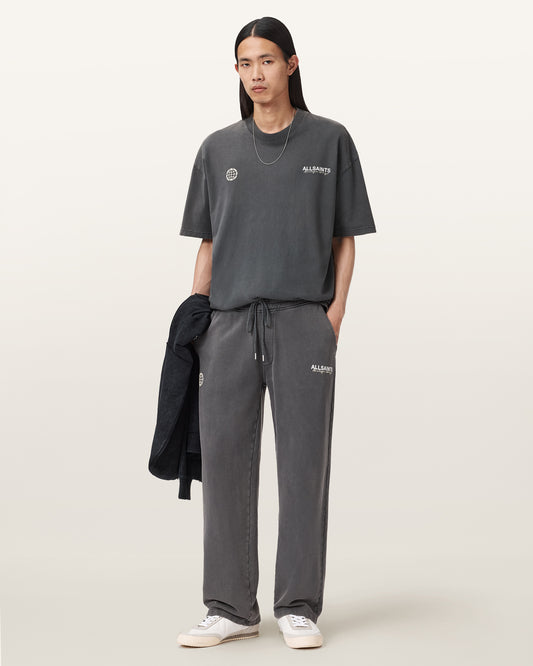 Washed Black Color Emblem SS Crew Tee from AllSaints