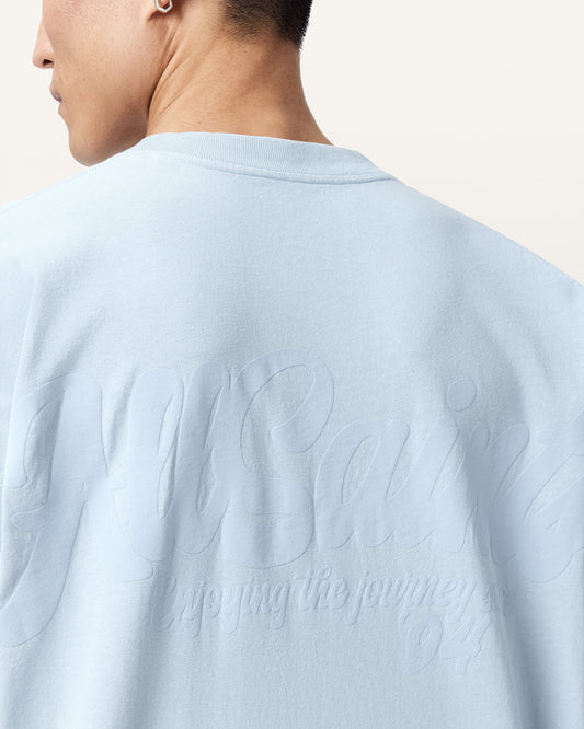 SALTON BLUE Color Odyssey SS Crew Tee from AllSaints
