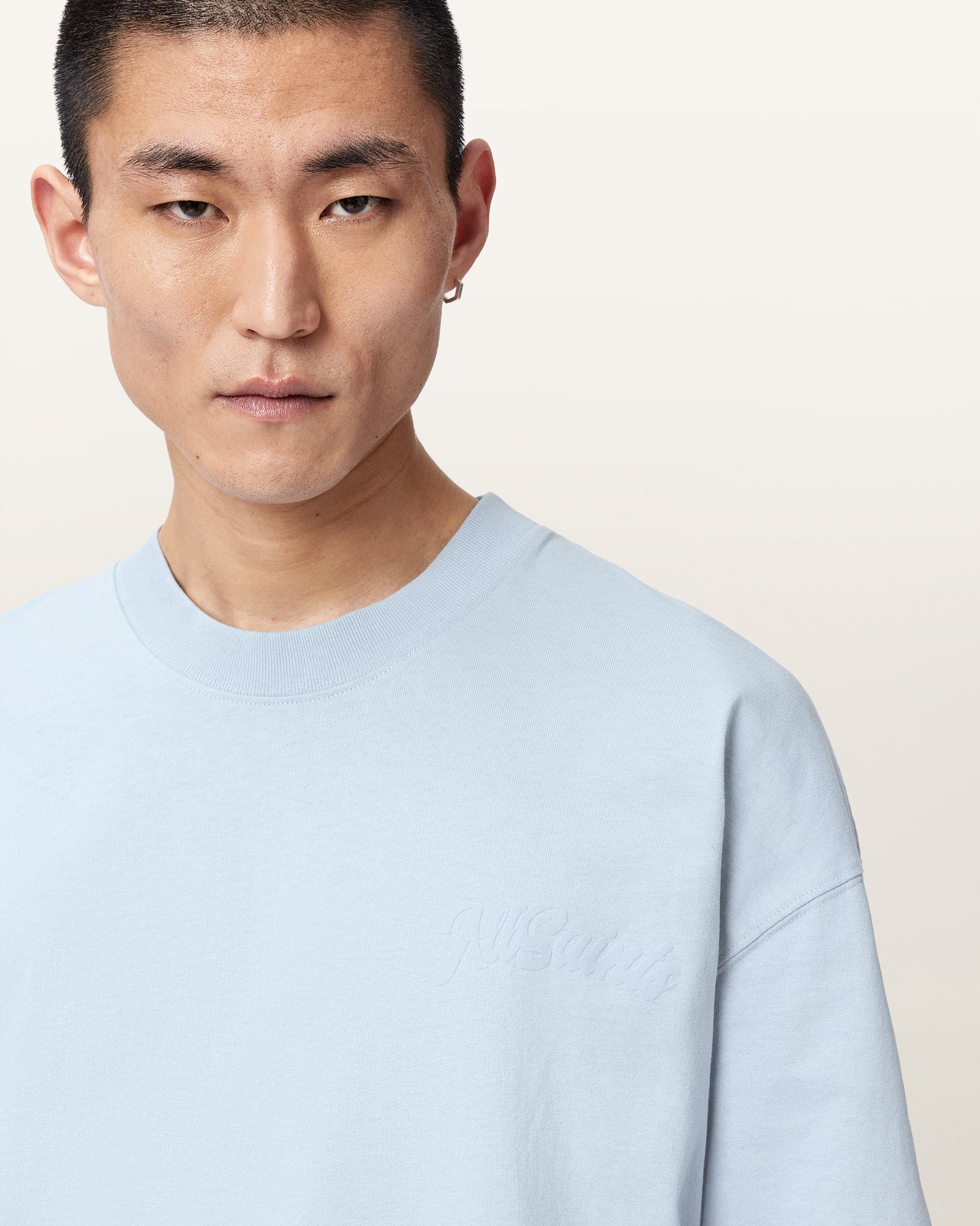 SALTON BLUE Color Odyssey SS Crew Tee from AllSaints