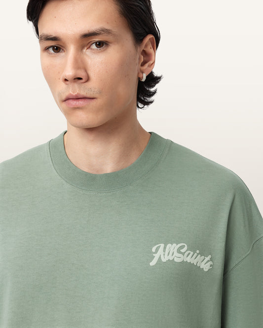 SPRING GREEN Color Odyssey SS Crew from AllSaints