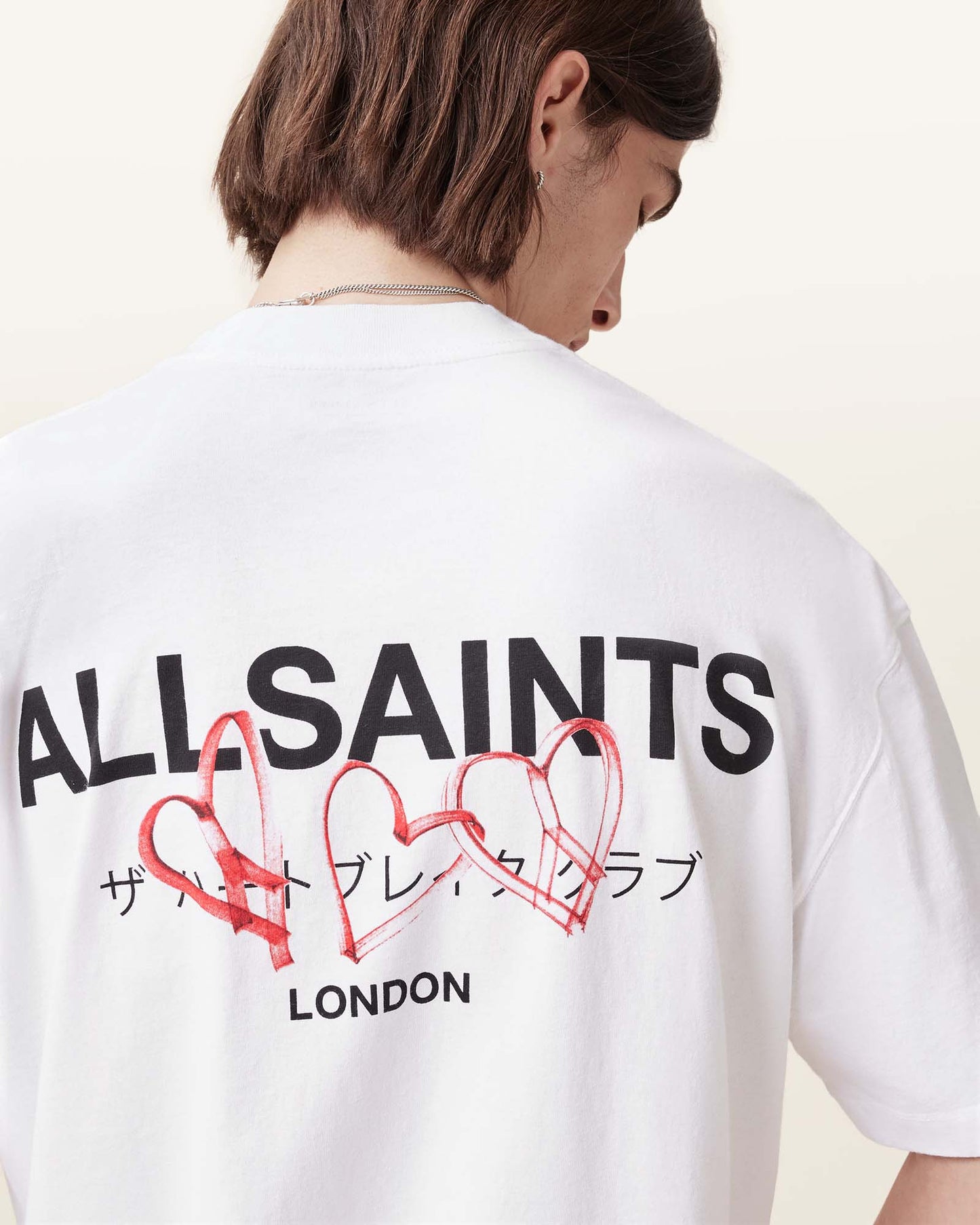 ASHEN WHITE Color Amore SS Crew from AllSaints