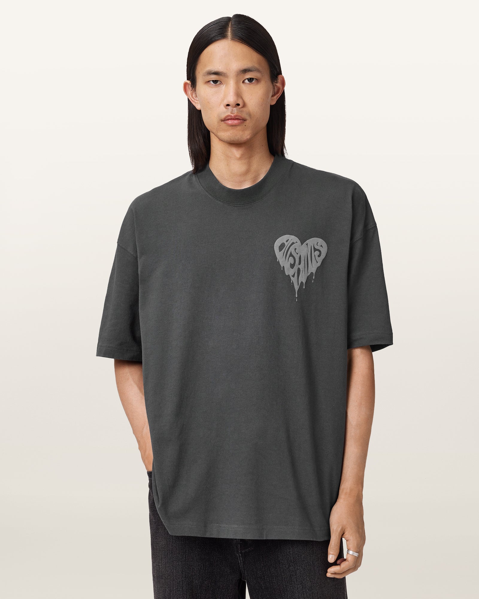 Washed Black Color Trip SS Crew from AllSaints
