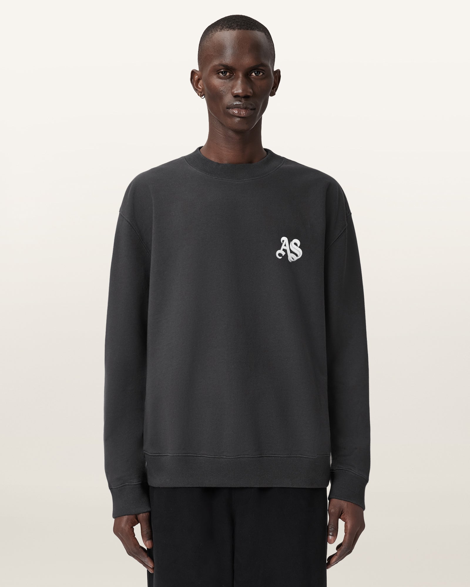 Washed Black Color Icon Crew from AllSaints