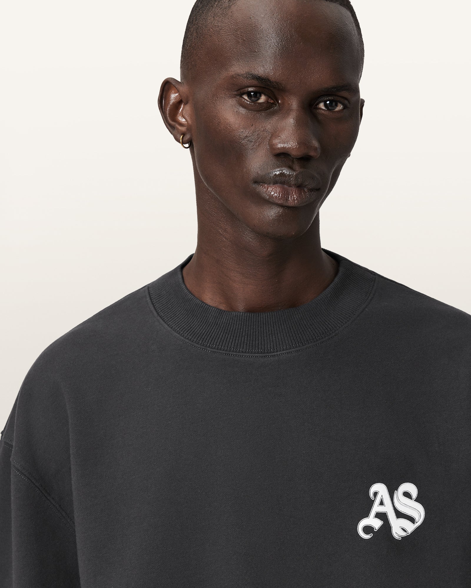 Washed Black Color Icon Crew from AllSaints