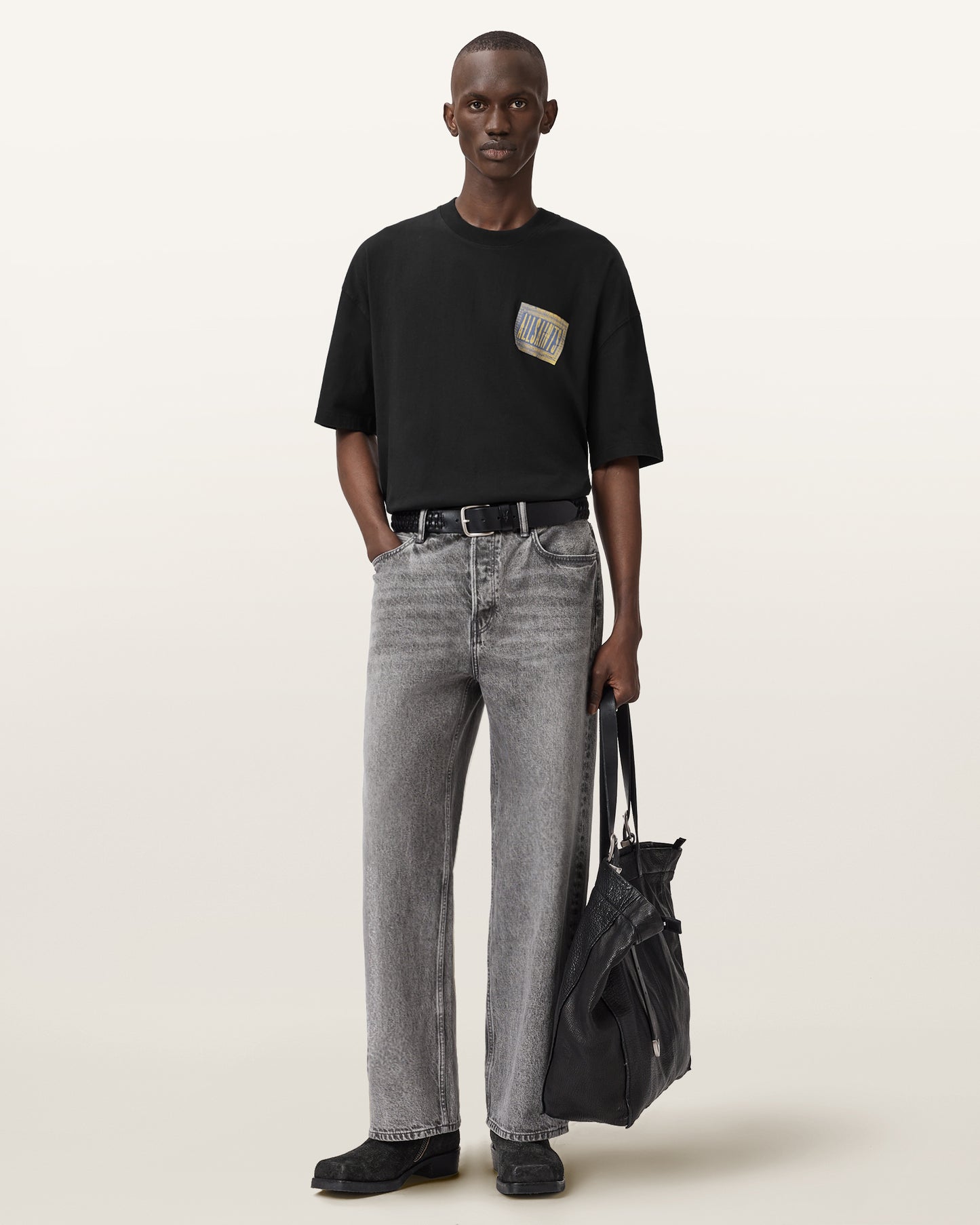 Washed Black Color Ayedee SS Crew from AllSaints