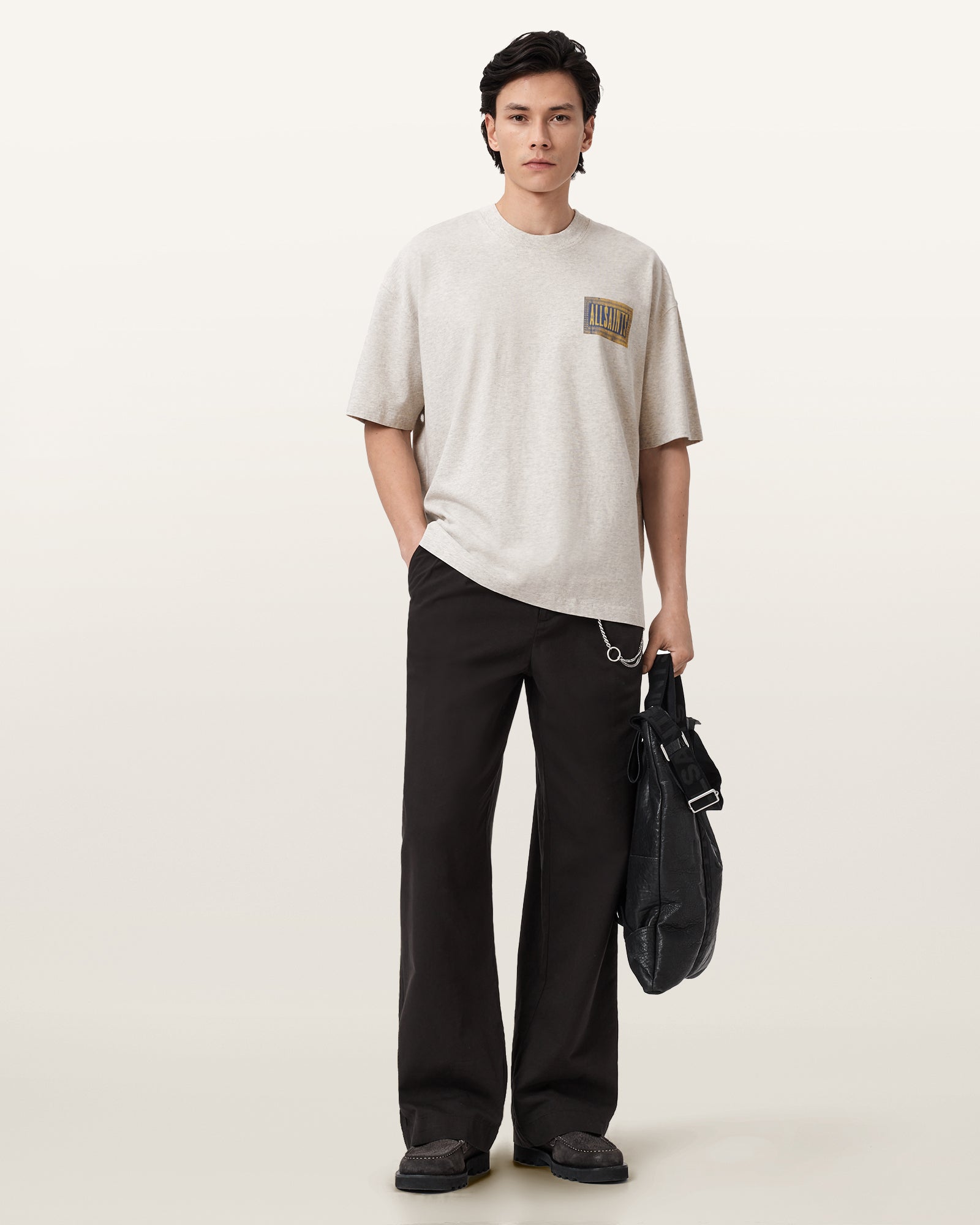 Pebble Grey Color Ayedee SS Crew from AllSaints