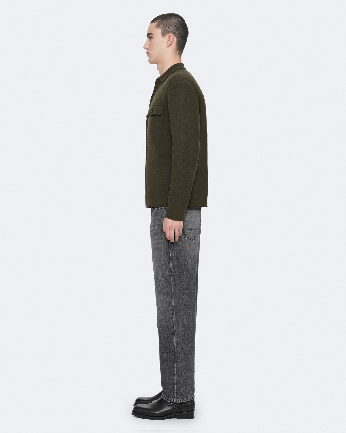 Khaki Green Color Lovi Cardigan from AllSaints