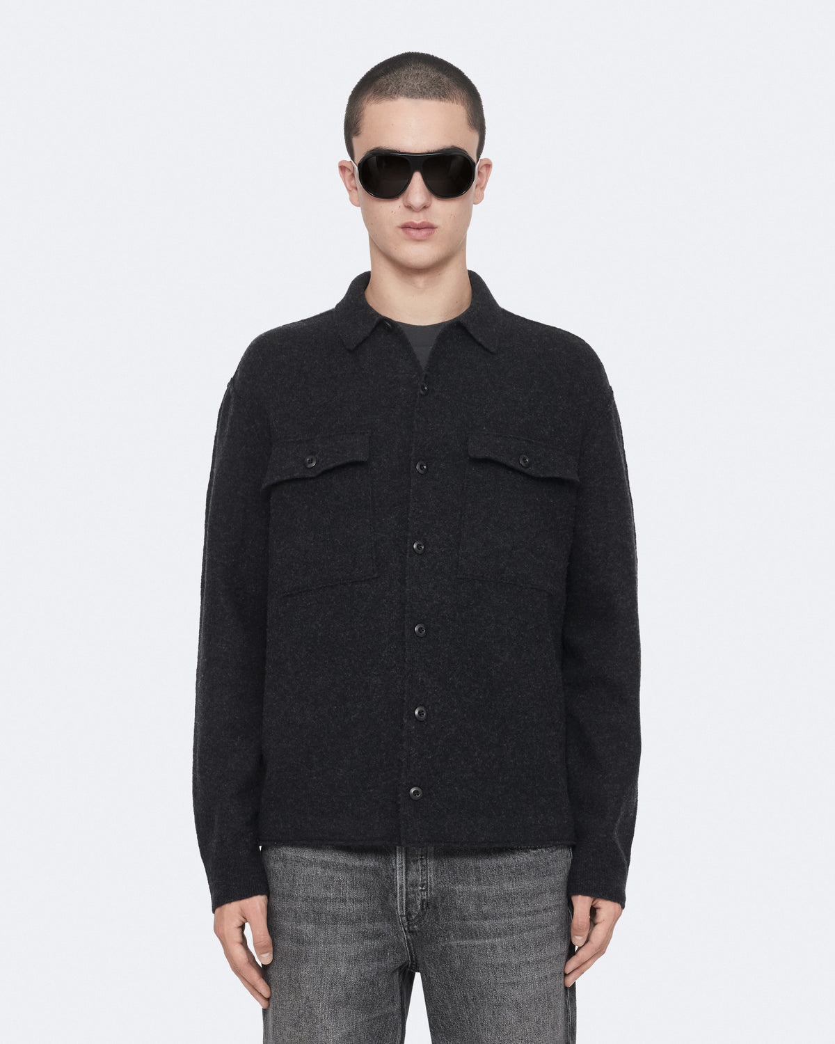 Charcoal Grey Color Lovi Cardigan from AllSaints
