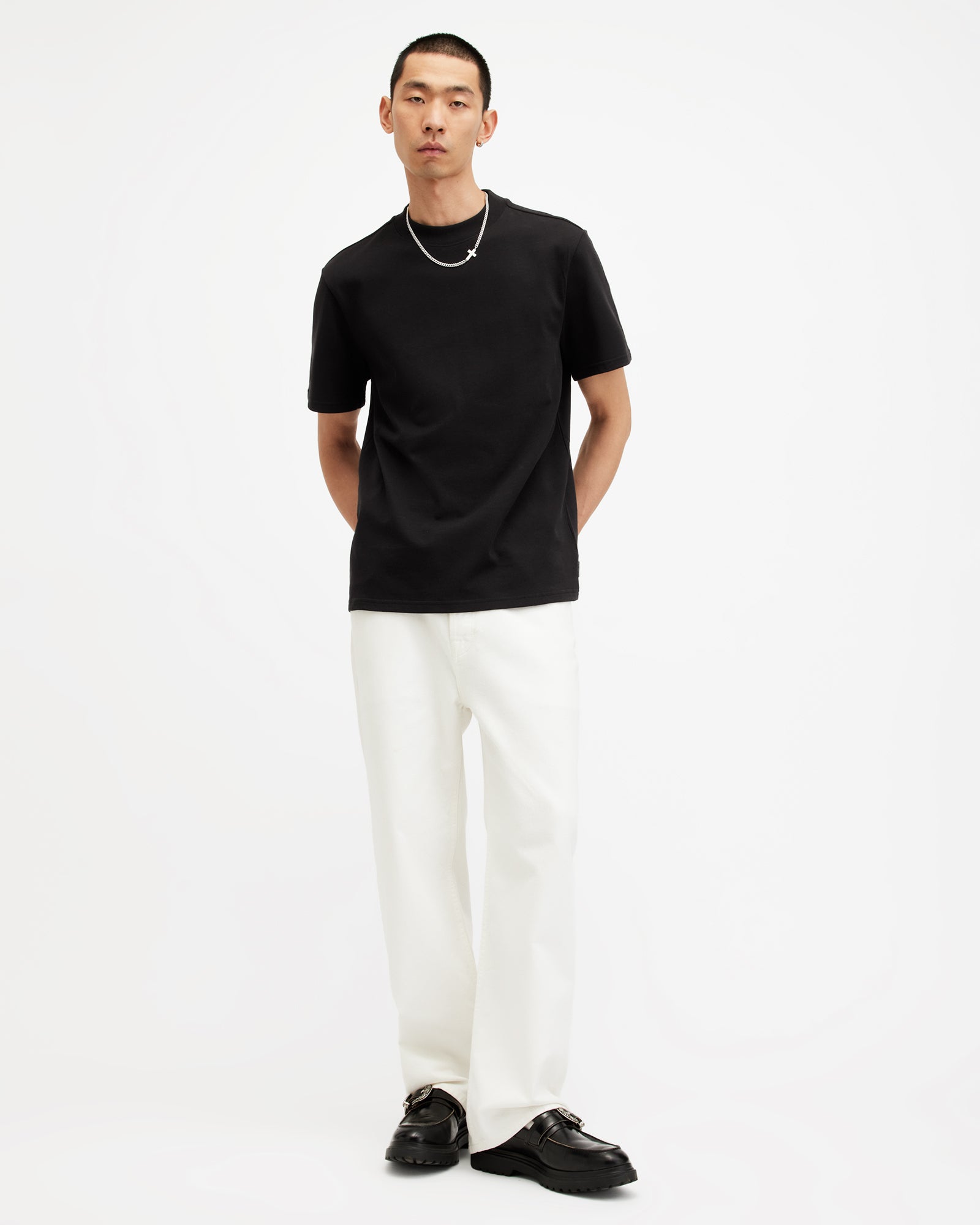 Jet Black Color Nero SS Crew from AllSaints