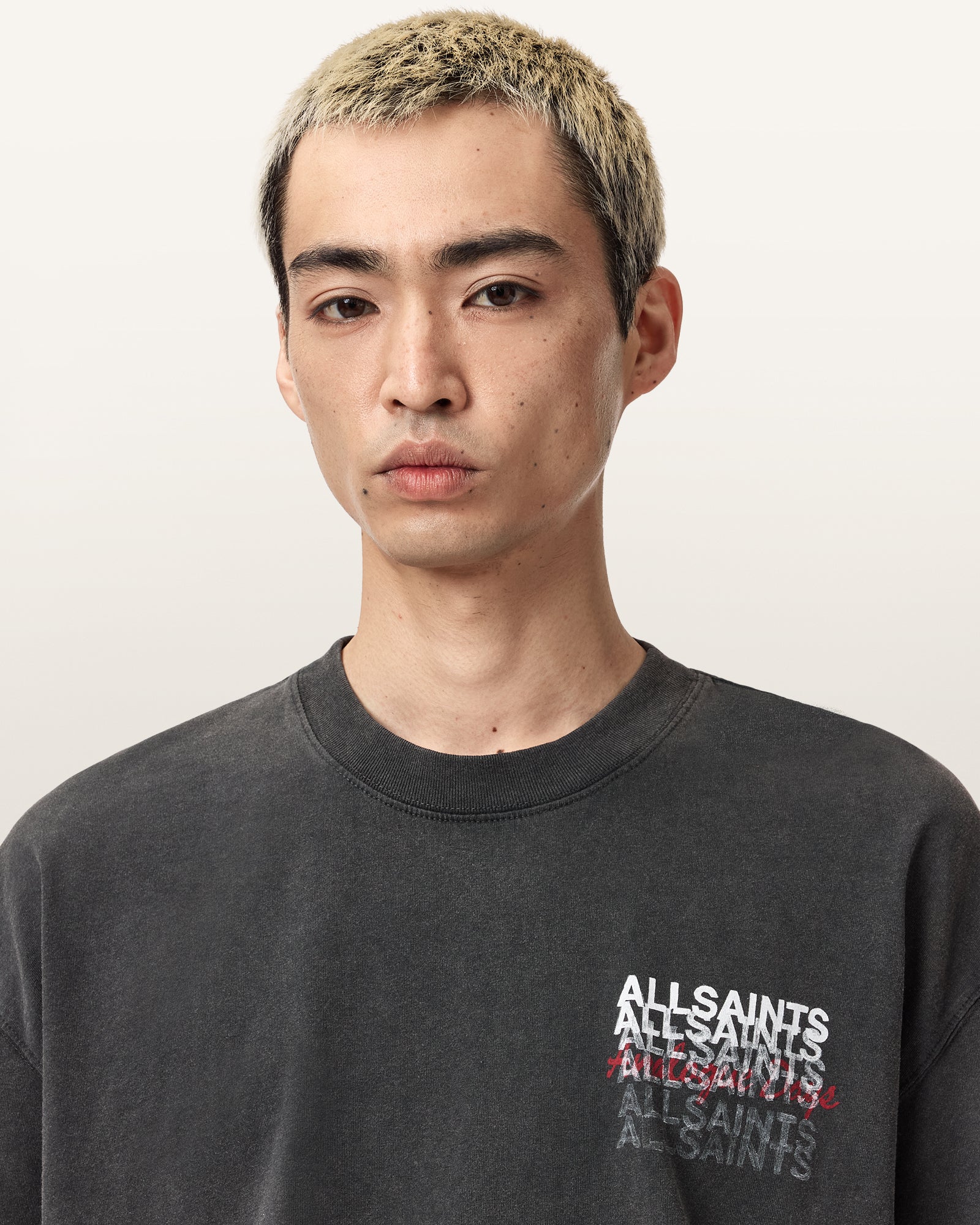 Washed Black Color Graphene SS Crew from AllSaints