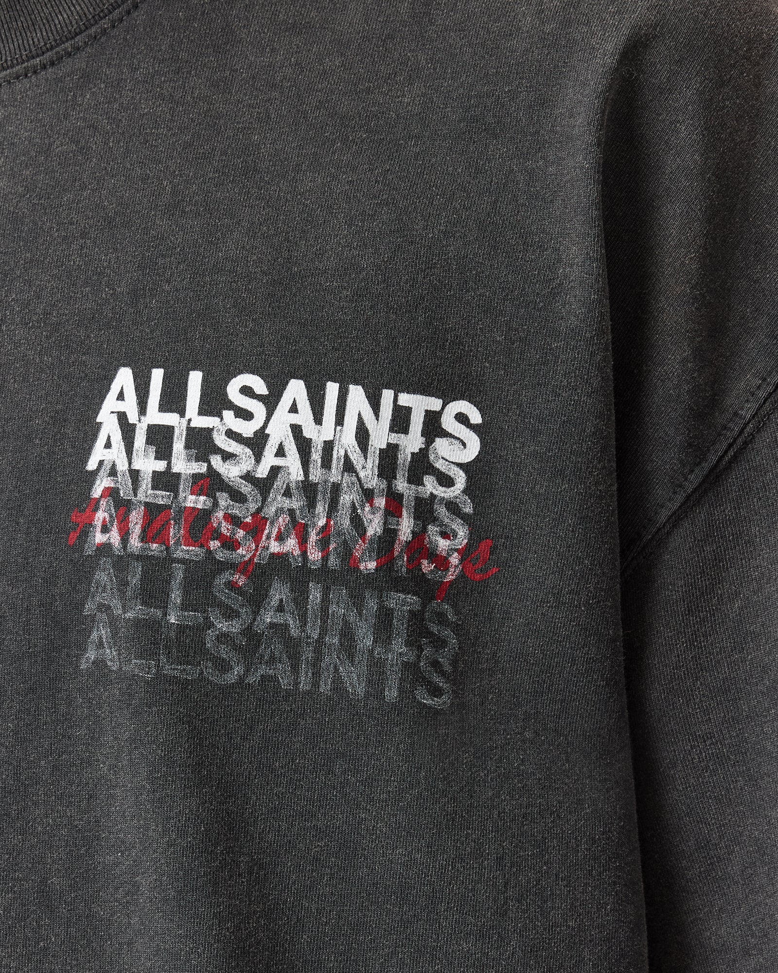 Washed Black Color Graphene SS Crew from AllSaints