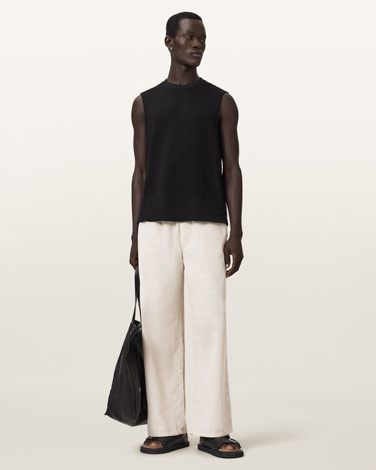 Jet Black Color Cove SL Crew Tee from AllSaints