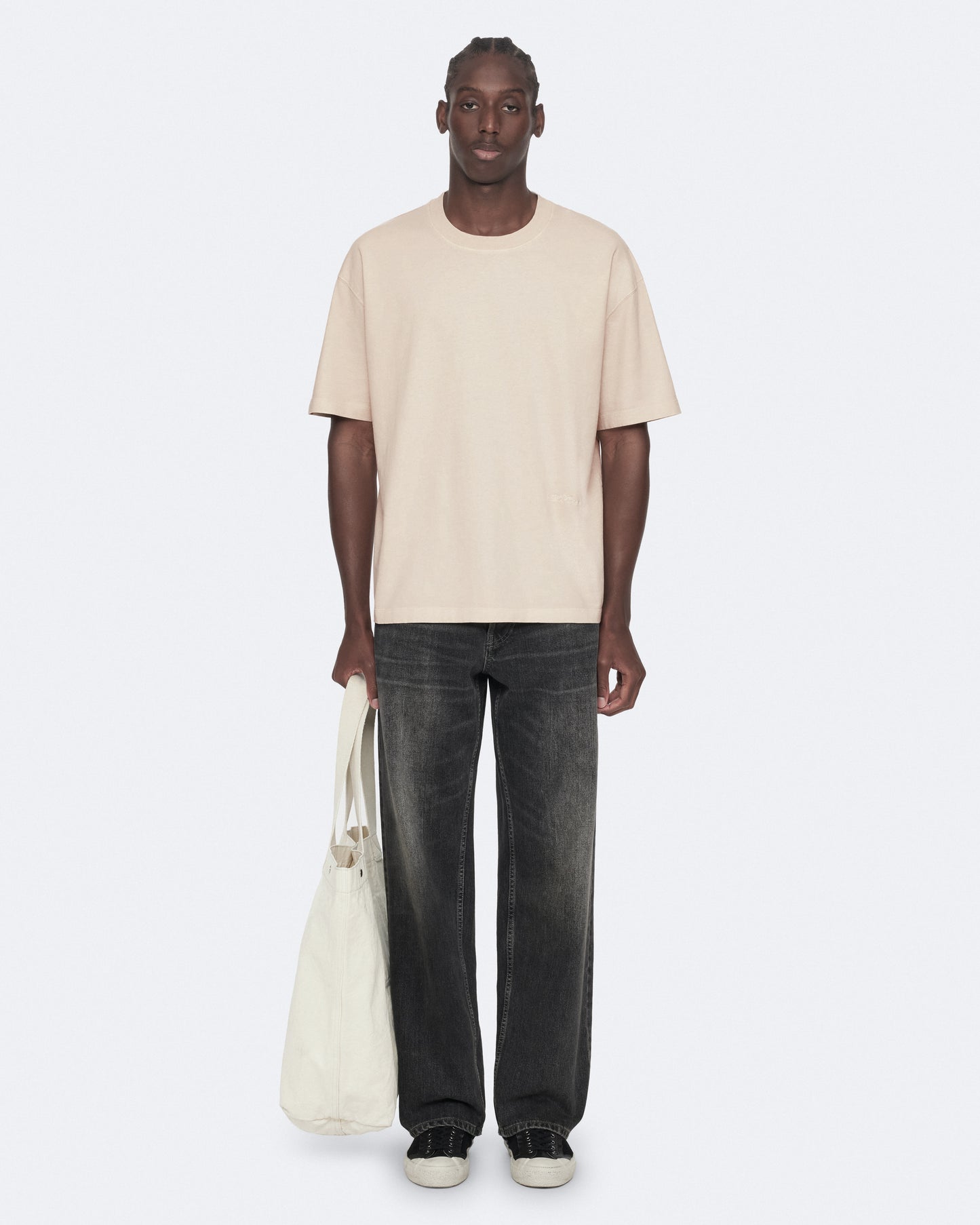 TAUPE WHITE Color Maddox SS Crew Tee from AllSaints