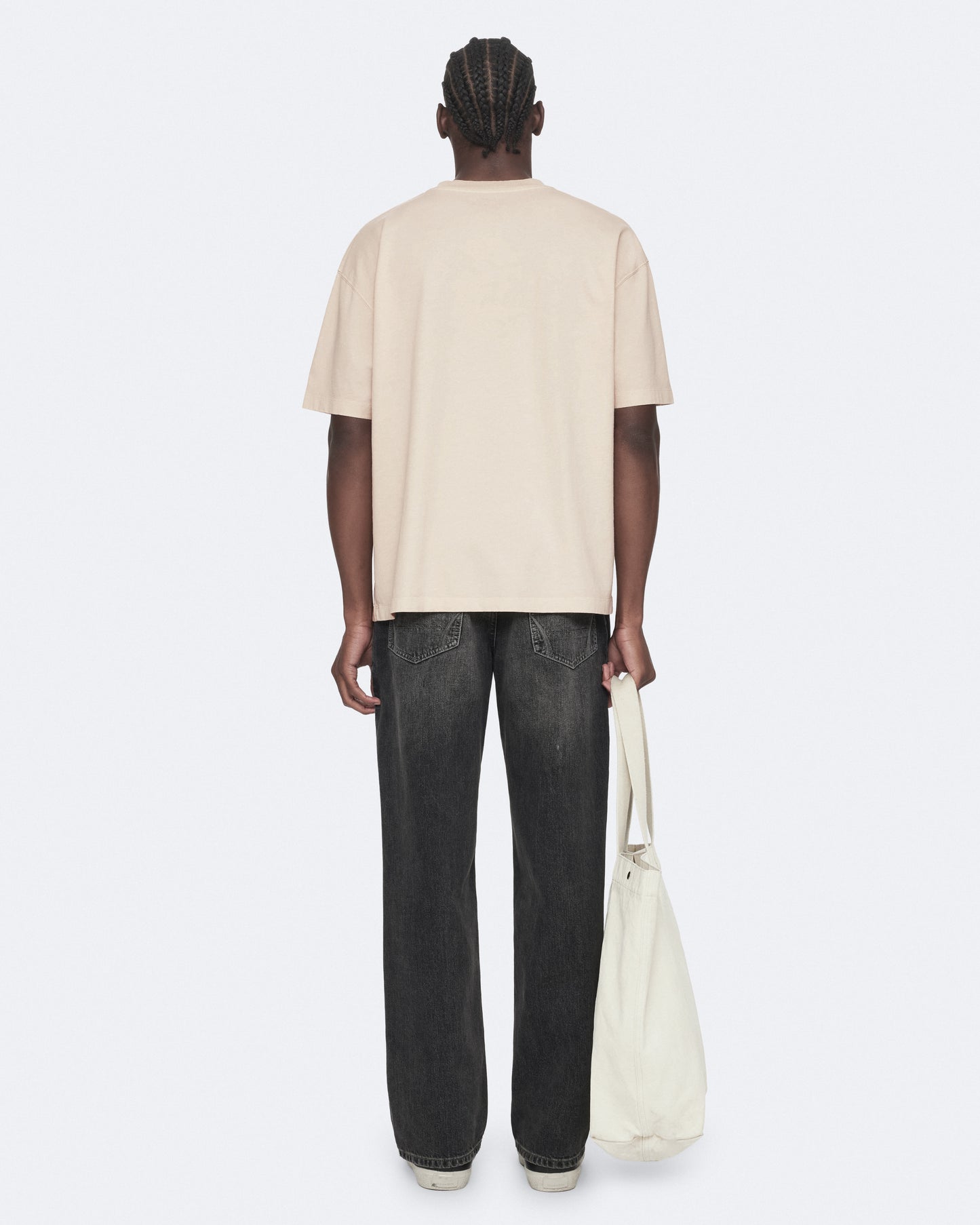 TAUPE WHITE Color Maddox SS Crew Tee from AllSaints