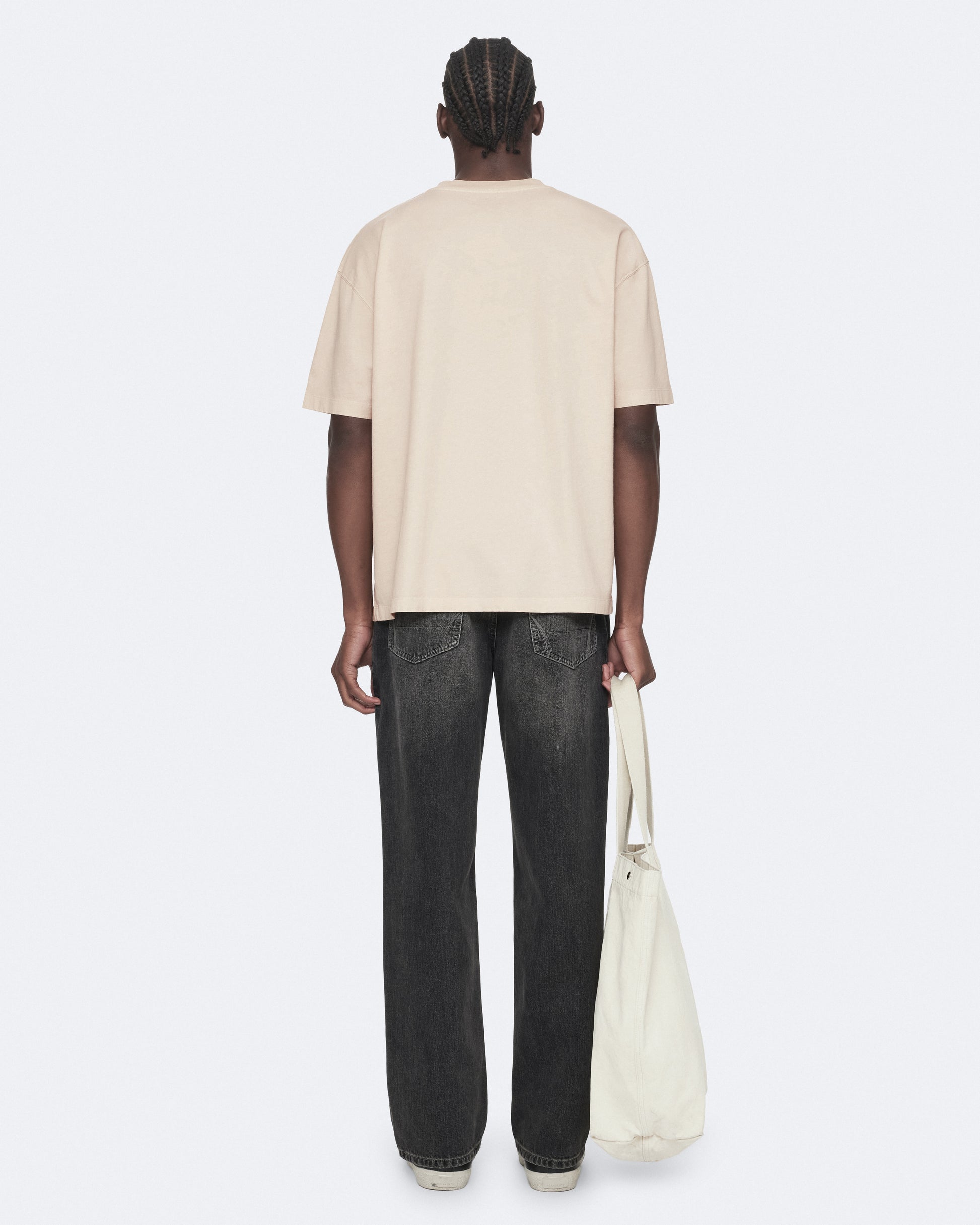TAUPE WHITE Color Maddox SS Crew Tee from AllSaints