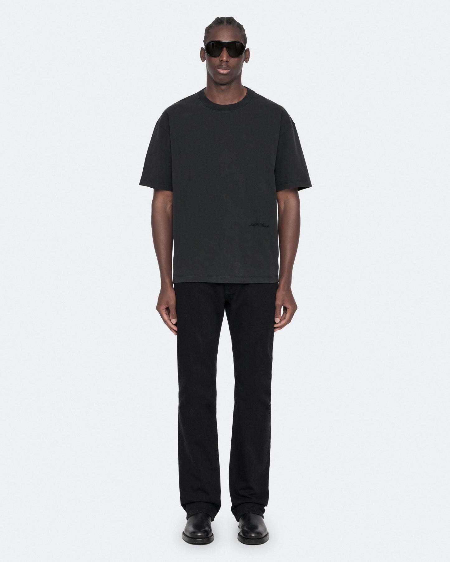 Washed Black Color Maddox SS Crew Tee from AllSaints