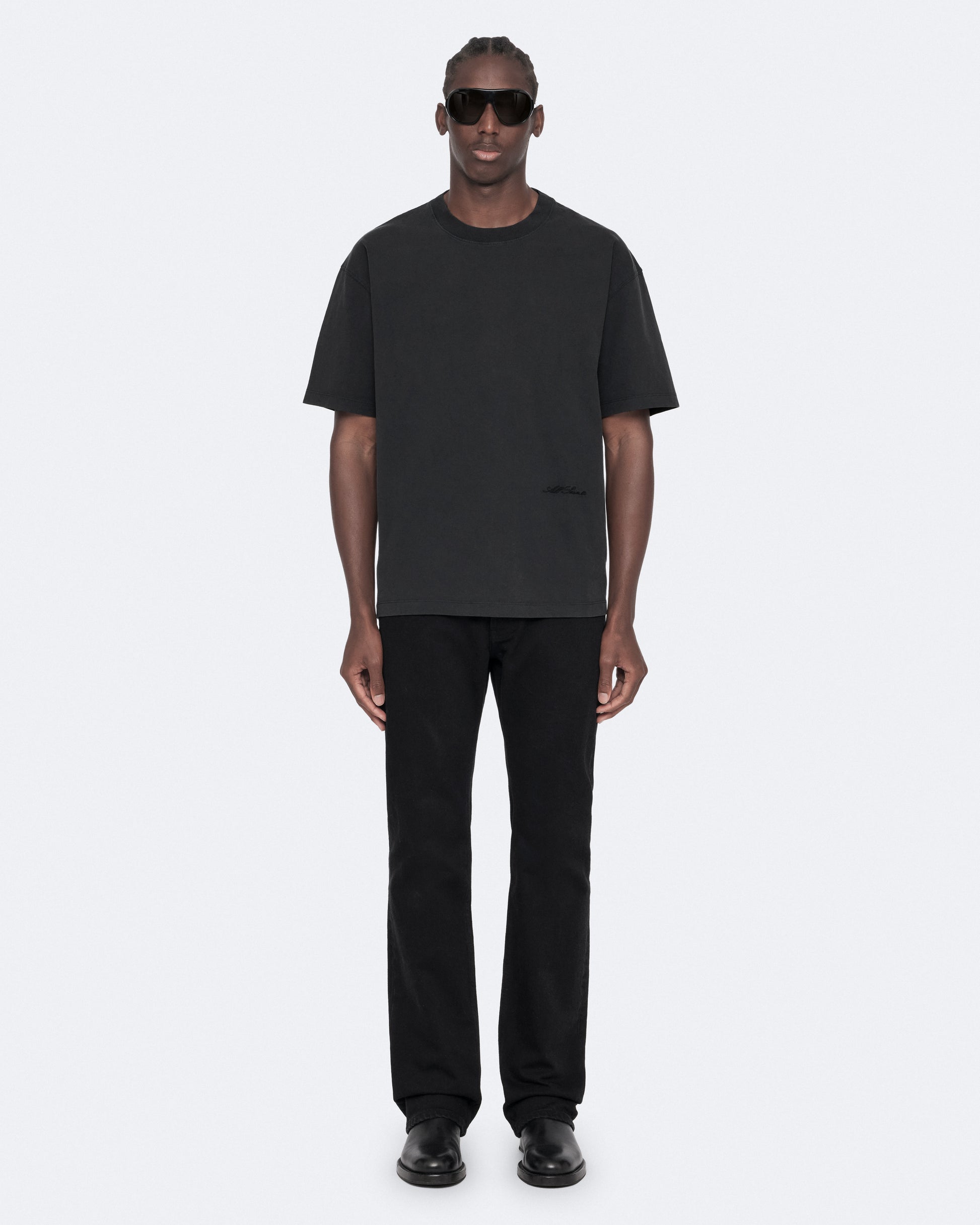 Washed Black Color Maddox SS Crew Tee from AllSaints