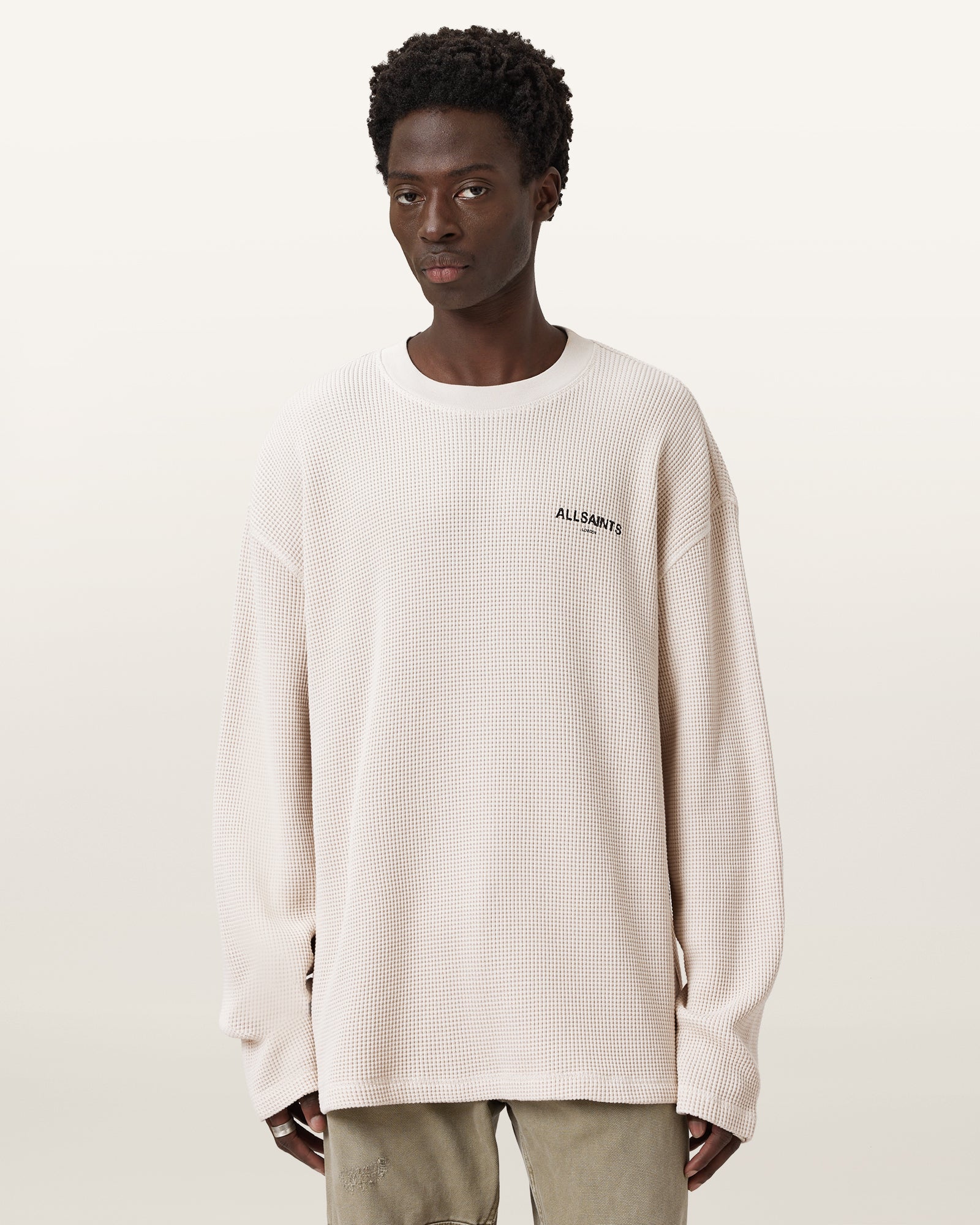 SMOKE WHITE Color Sect LS Crew from AllSaints