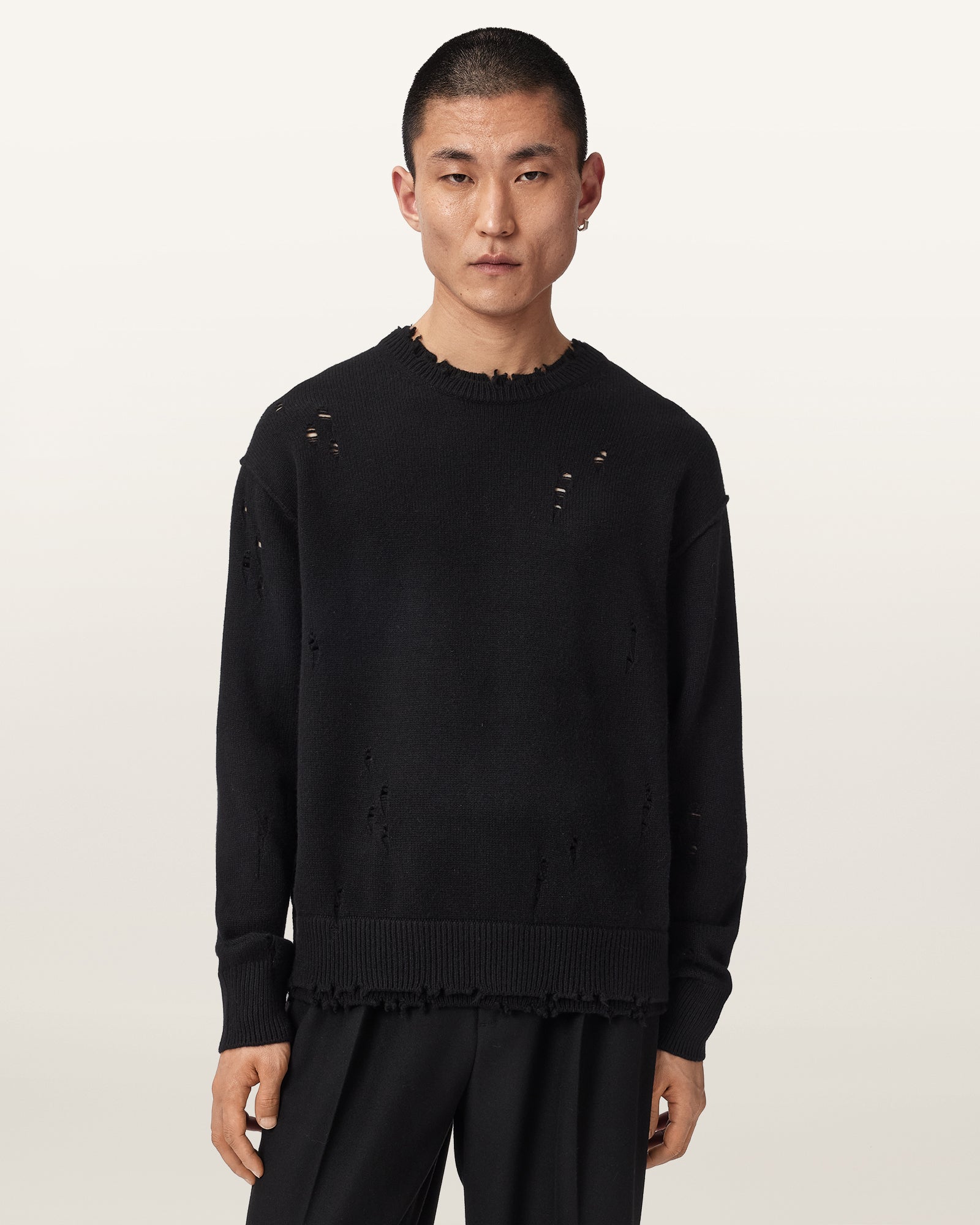Black Color Wolf Crew Jumper from AllSaints