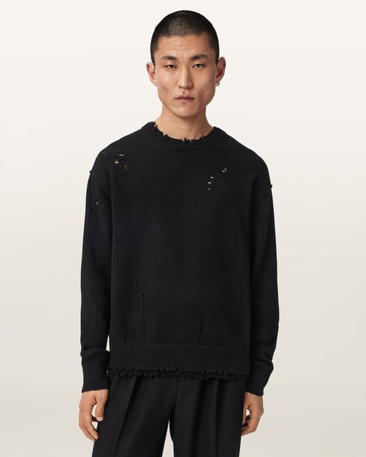 Black Color Wolf Crew Jumper from AllSaints