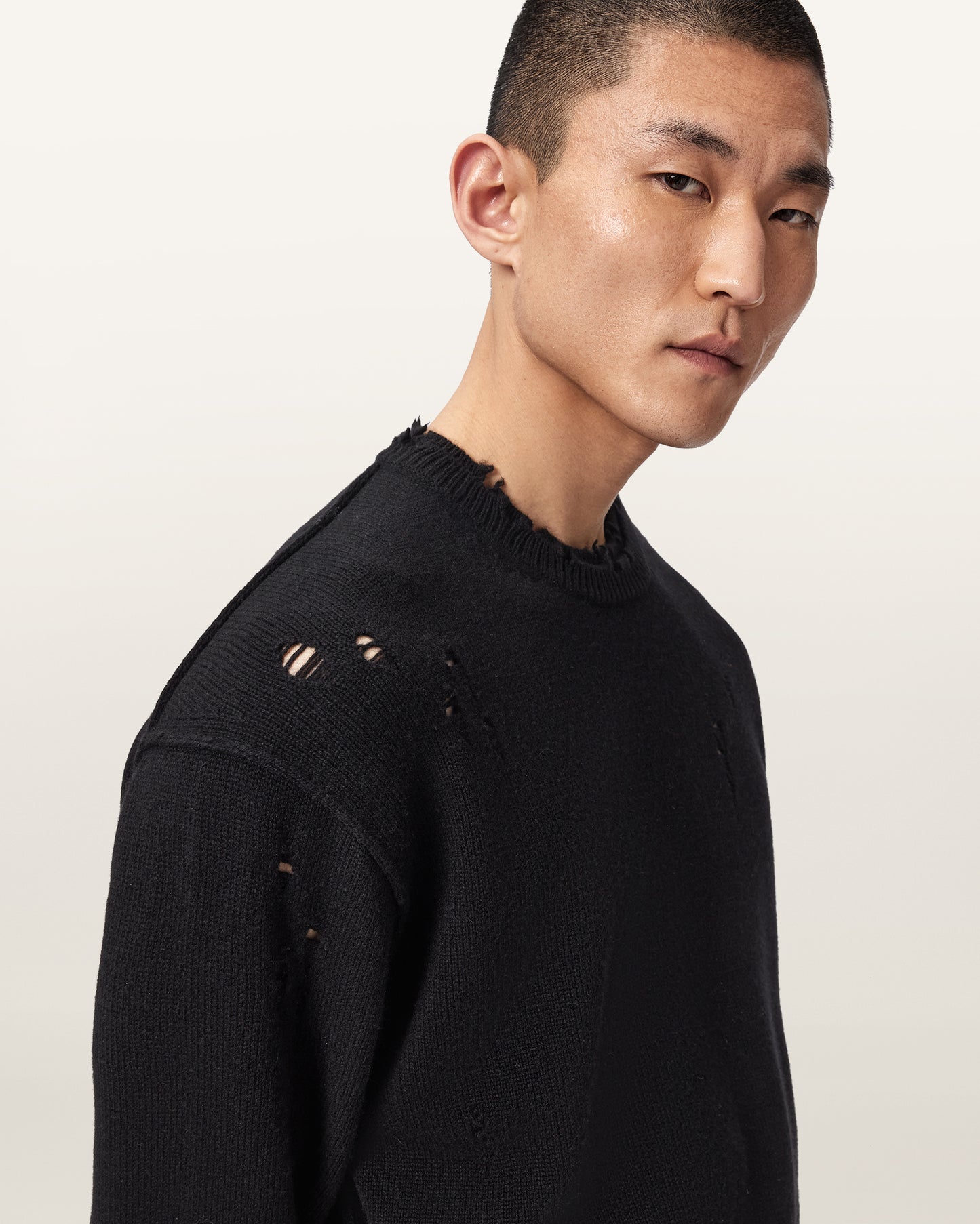 Black Color Wolf Crew Jumper from AllSaints