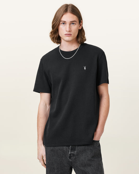 Jet Black Color Ellis SS Crew Tee from AllSaints
