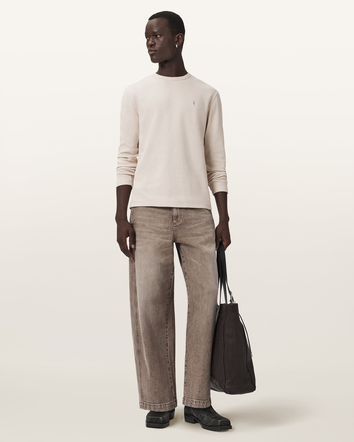 BIRCH WHITE Color Ellis LS Crew from AllSaints