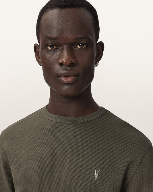 WILD GREEN Color Ellis LS Crew Tee from AllSaints