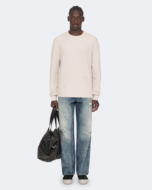 TAUPE WHITE Color Raine LS Crew Tee from AllSaints
